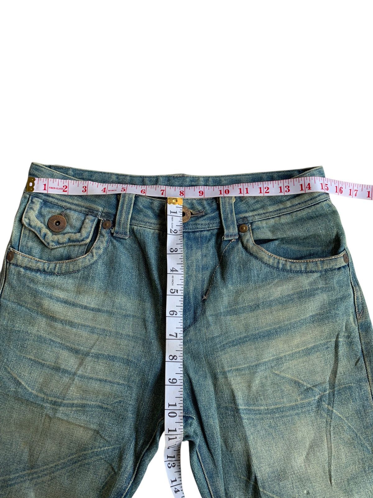 Kapital FLARE💥JAPANESE PUNK STYLE UNKNOWN RUSTY DISTRESSED DENIM🎌☠️ Size US 30 / EU 46 - 14 Thumbnail