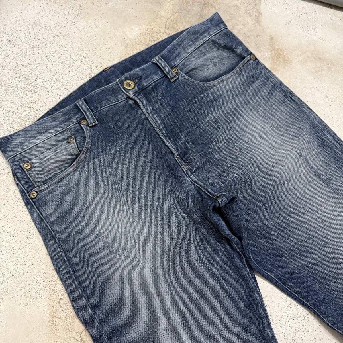 Japanese Brand Back Number Relaxy Distressed Denim Pants Size US 35 - 4 Thumbnail