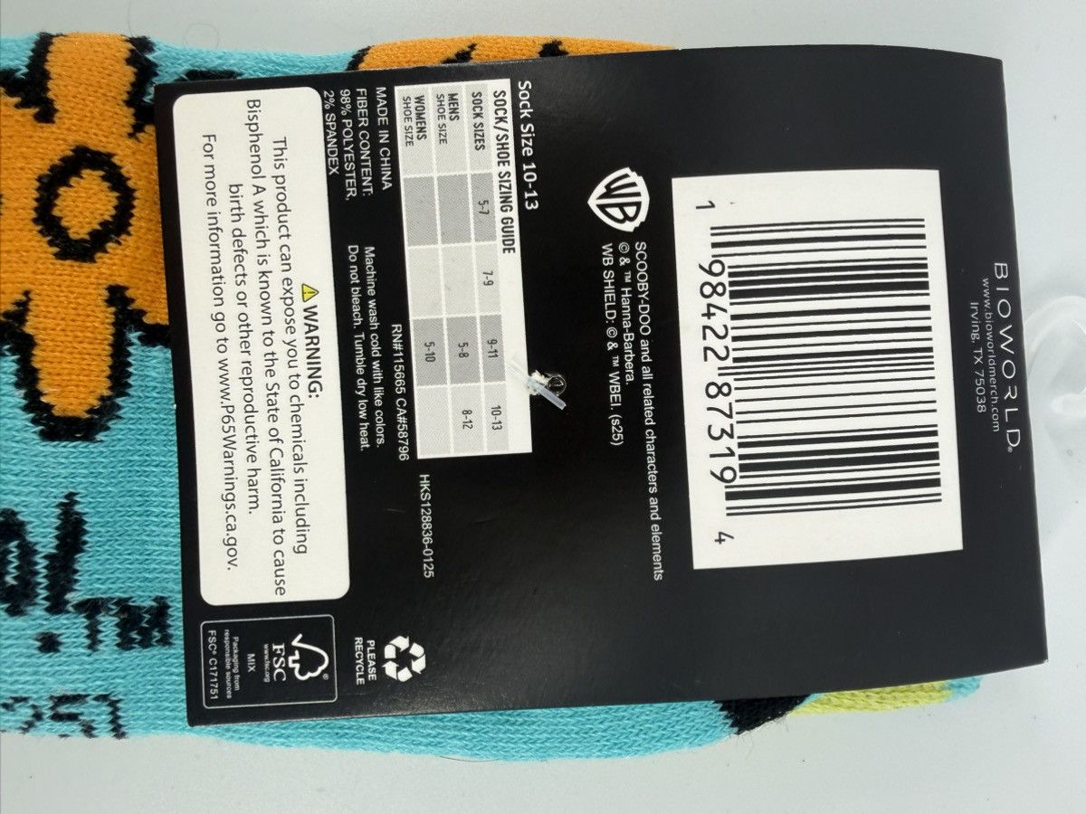 Other Mystery Machine Scooby Doo Mens Crew Socks Sock Size 10-13 Size ONE SIZE - 5 Thumbnail