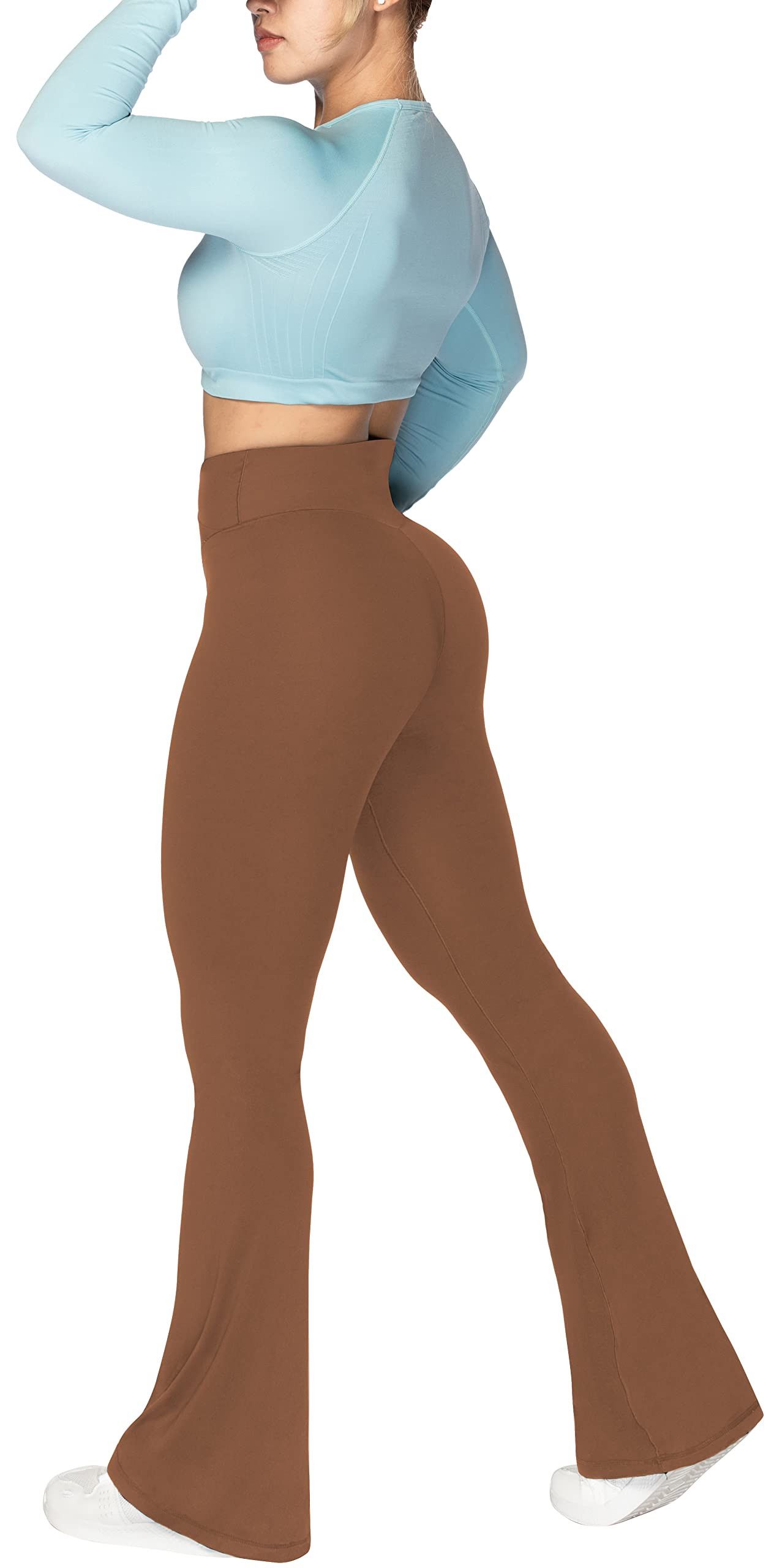 Other Flare Leggings, Crossover Yoga Pants with Tummy Control Size 34" / US 12 / IT 48 - 2 Thumbnail