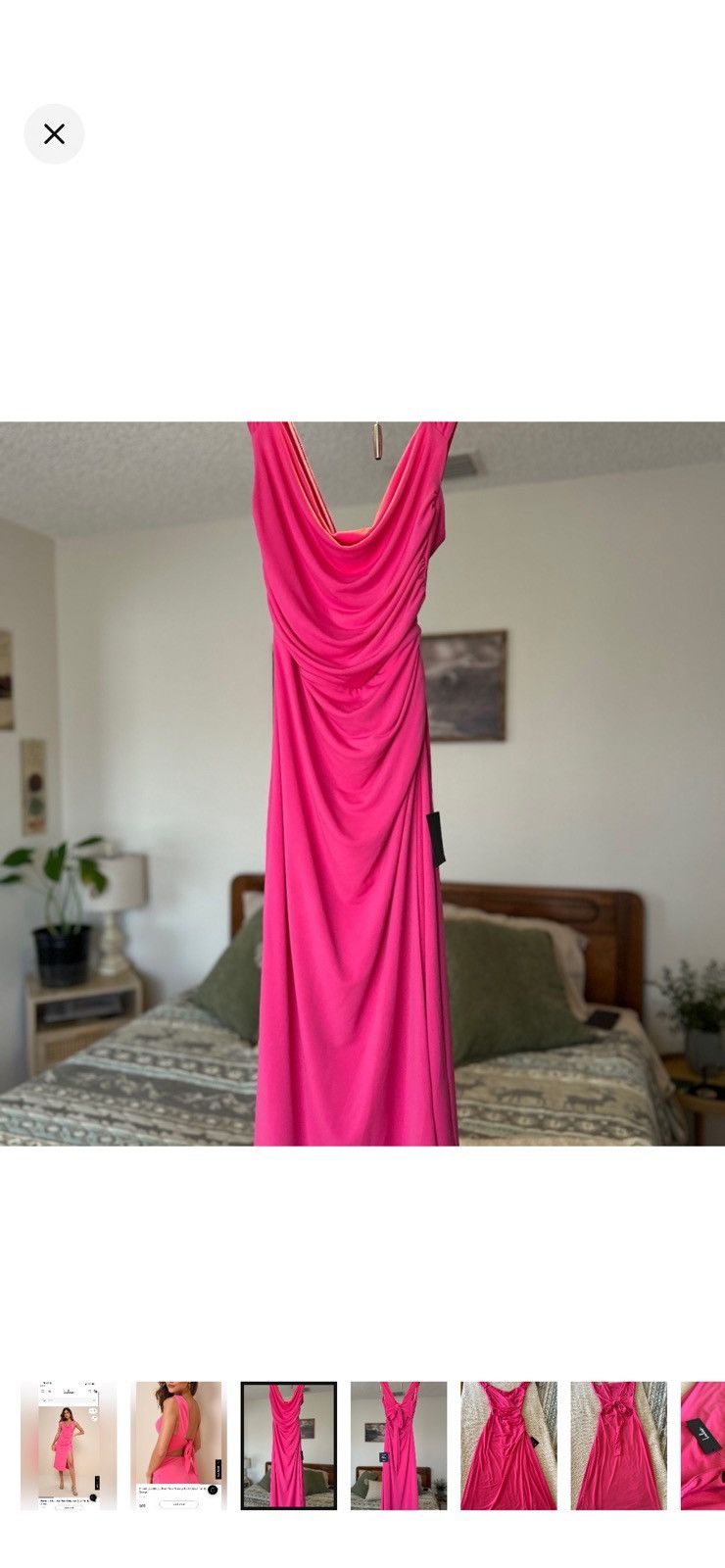 Lulus (NWT) Lulu’s Pink Draped Sleeveless Cocktail Dress Size S / US 4 / IT 40 - 3 Thumbnail