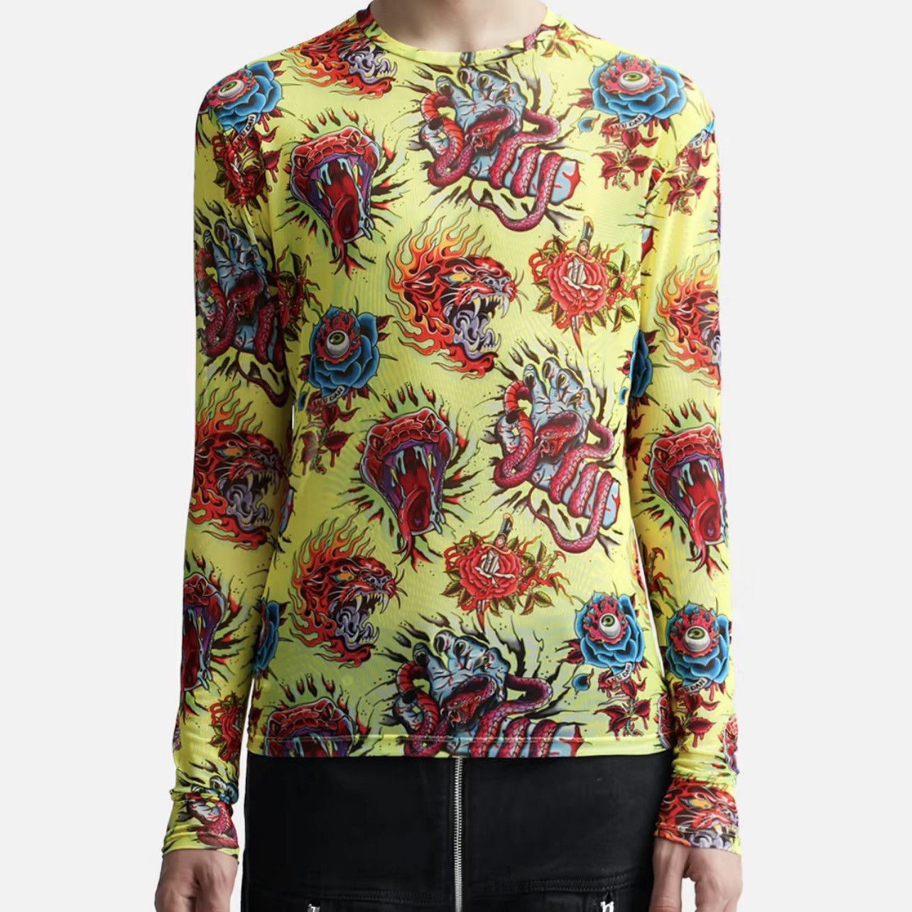 LUU DAN LỰU ĐẠN Yellow Tattoo Long Sleeve Tee (Unisex) Size US M / EU 48-50 / 2 - 2 Thumbnail