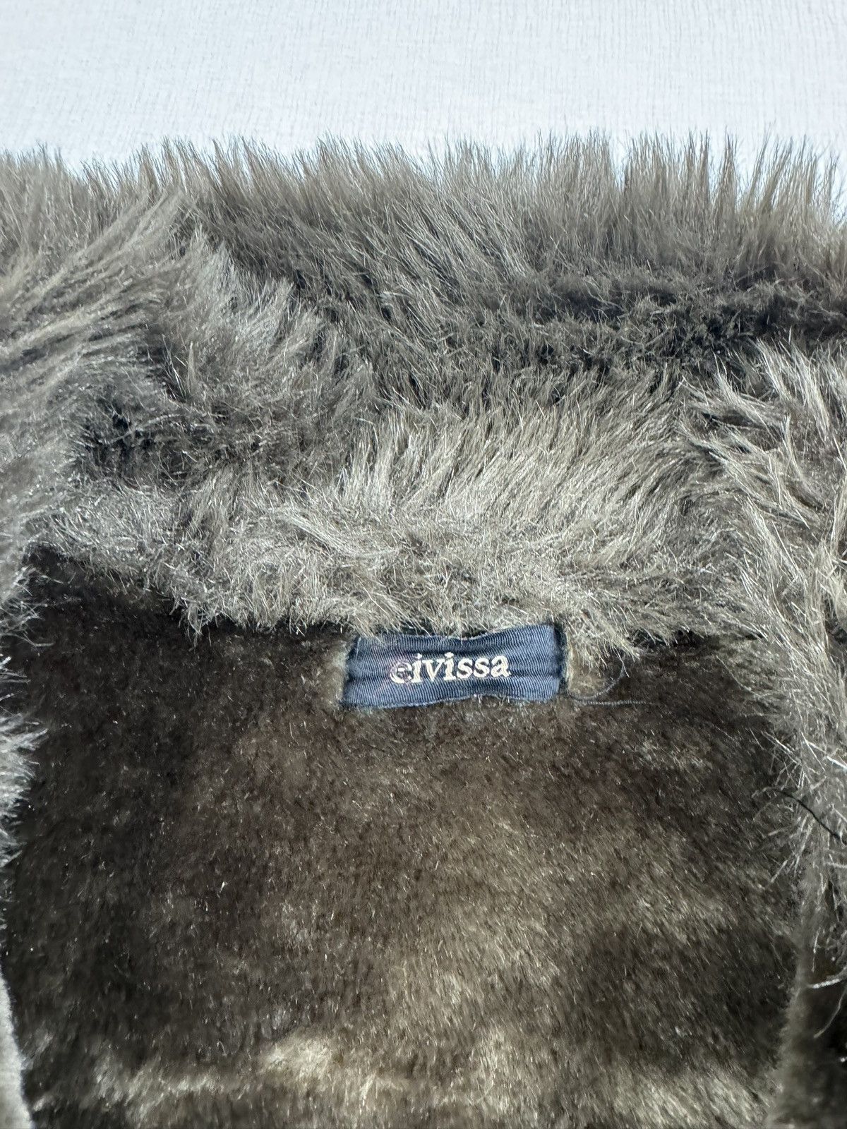 Japanese Brand Evissa fur faux details vintage cropped women’s jacket Size L / US 10 / IT 46 - 5 Thumbnail