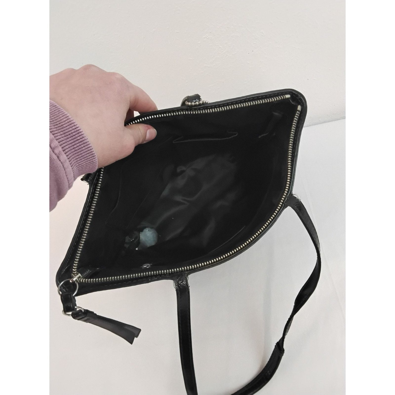 Coach Coach Signature Stitch Tote Bag Black Patent Leather Size ONE SIZE - 18 Thumbnail