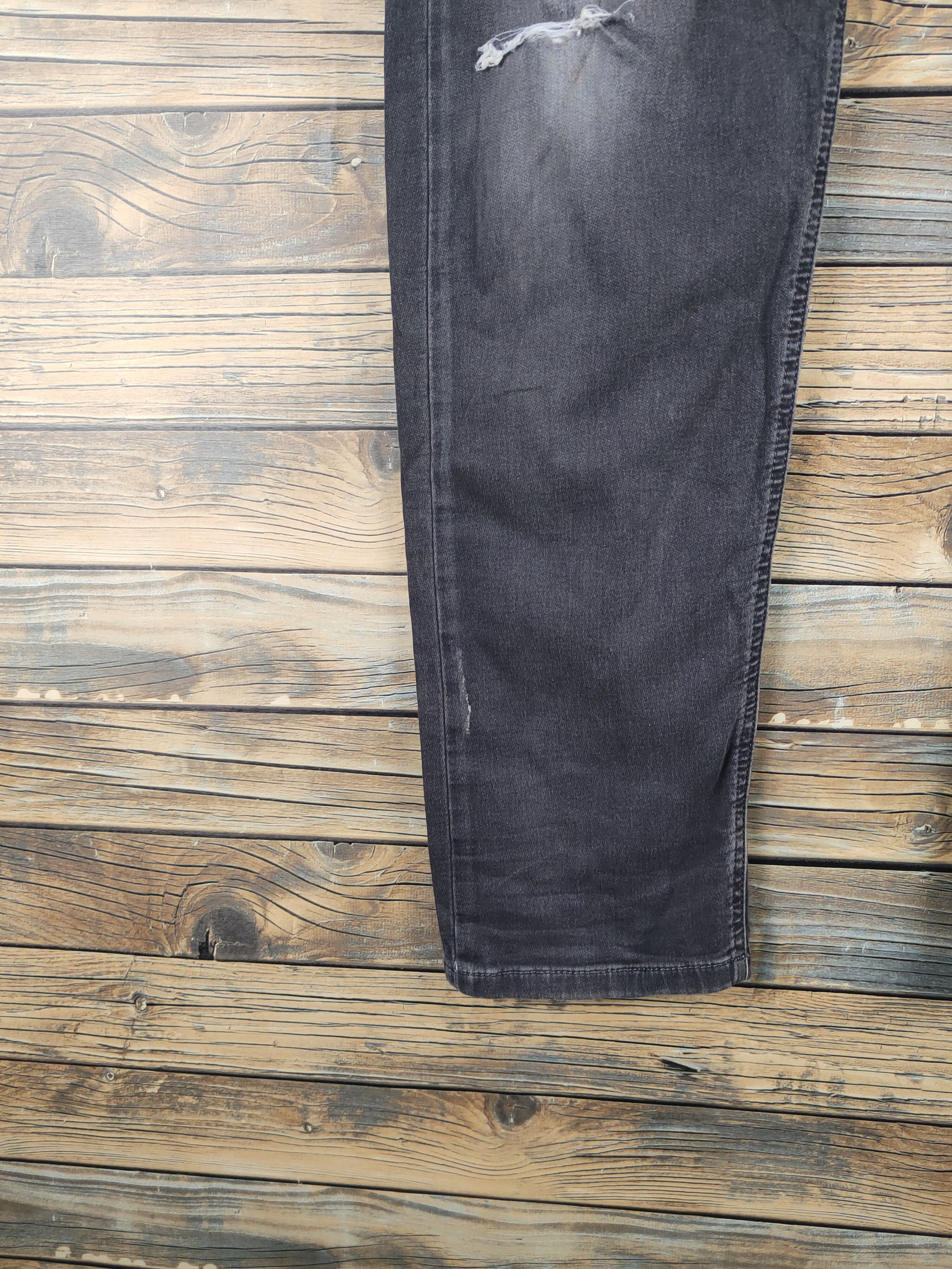 Diesel DL Diesel Black Ripped Soft Jeans sweatpants #46-237T Size US 33 - 5 Thumbnail