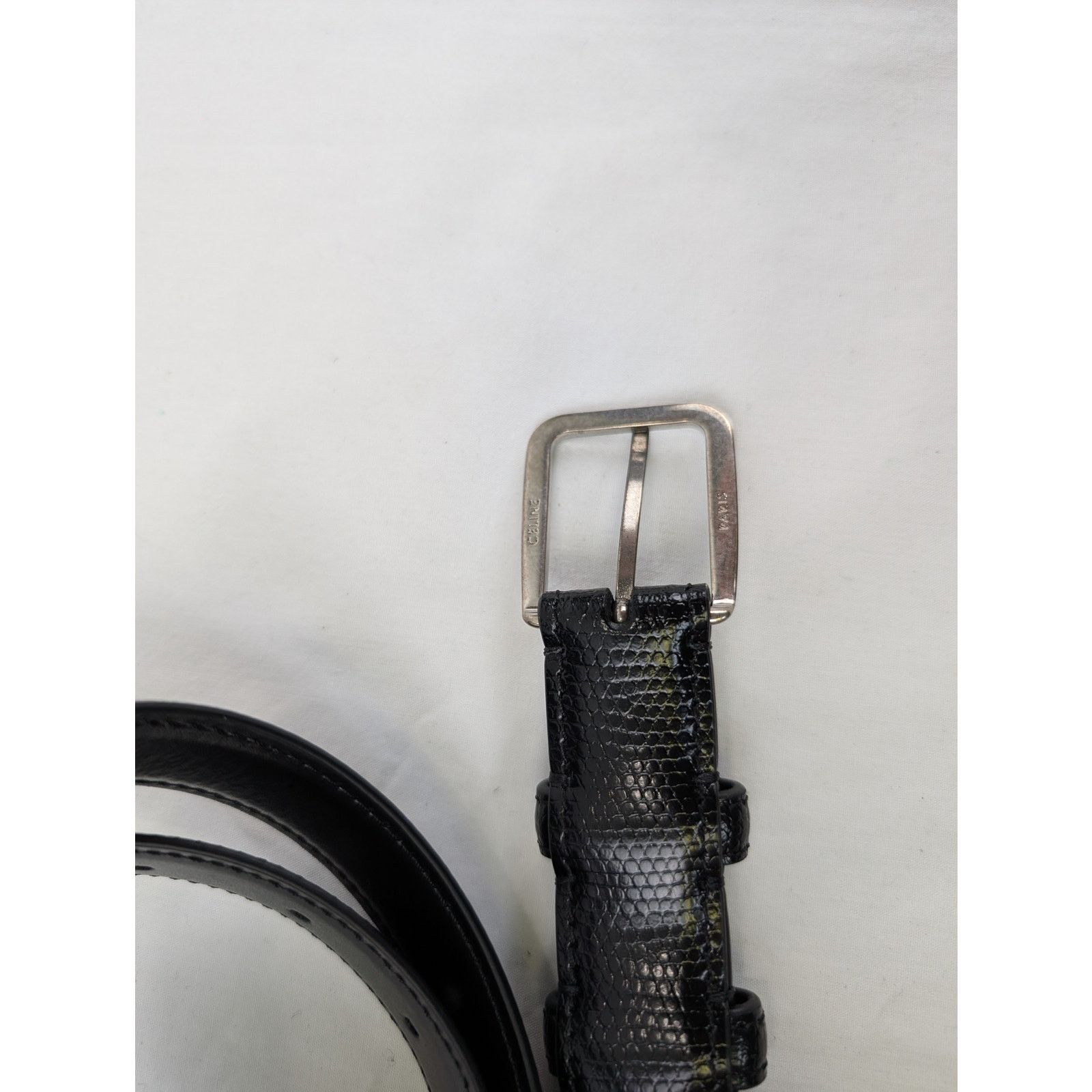 Celine o1rshd1 Size: 80 / Elegant Belt with Square Buckle Size ONE SIZE - 4 Thumbnail