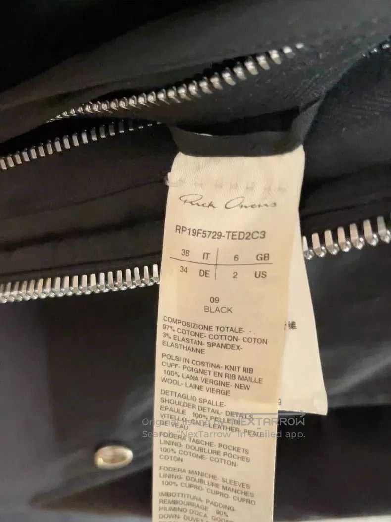 Rick Owens Rick Owens Goose Down Jacket with Chain Detail. Size US M / EU 48-50 / 2 - 7 Thumbnail