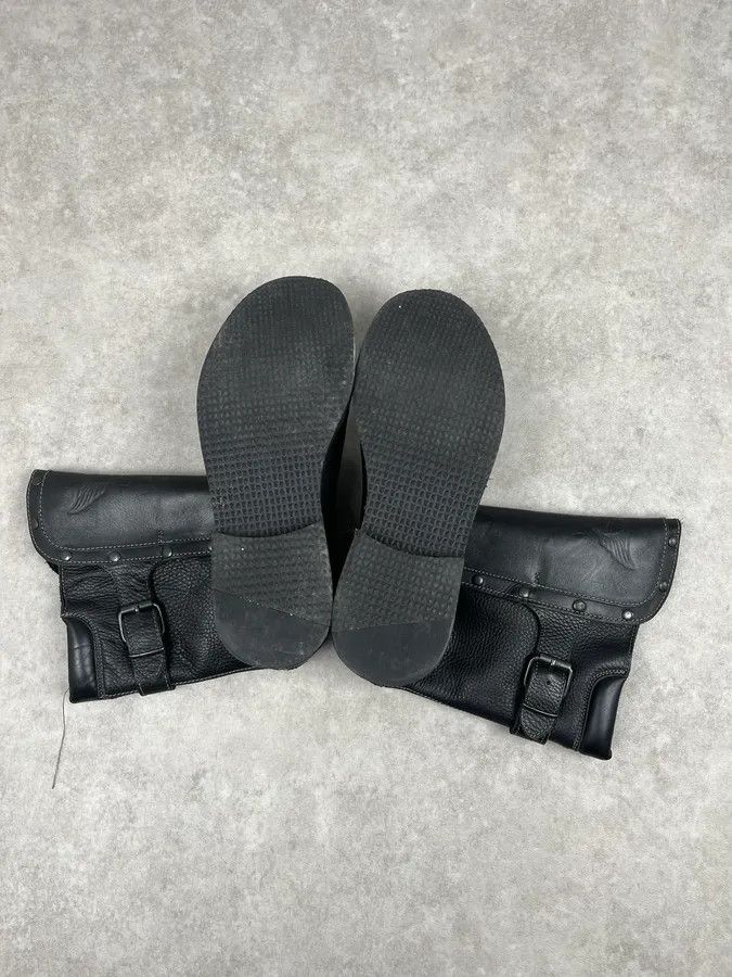 Emporio Armani AW2003 Emporio Armani Black Leather Biker Ankle Boots Size US 9 / EU 42 - 7 Thumbnail