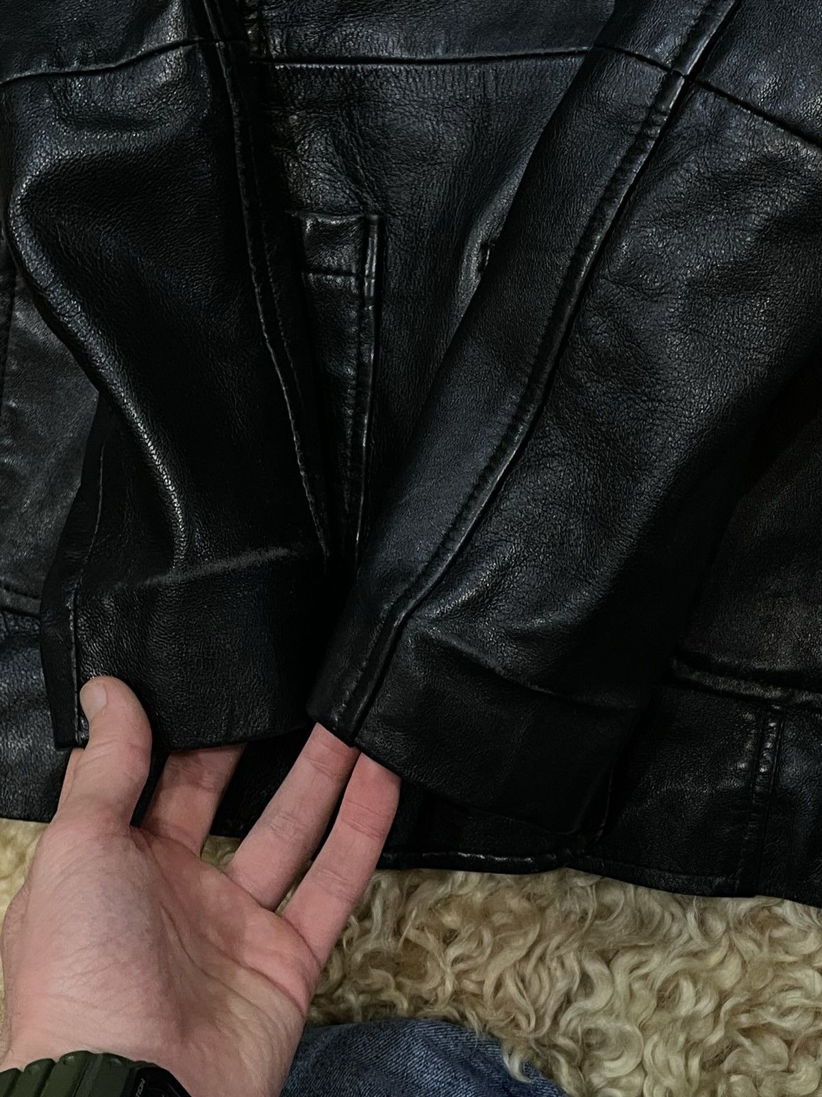 Gypsy Vintage Archive Gipsy leather coat blazer Jacket YK2 Size L / US 10 / IT 46 - 7 Thumbnail