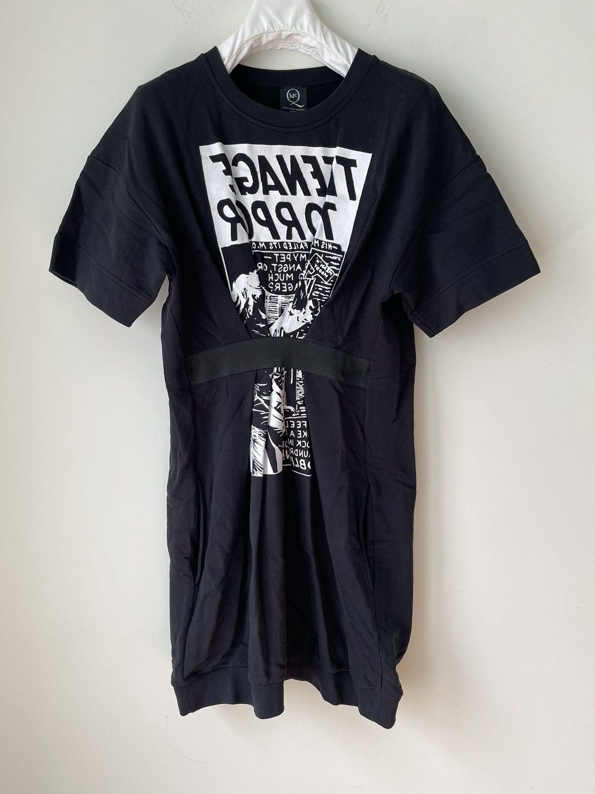 image of Ss15 Mcq Alexander Mcqueen "teenage Torpor" Mini Dress in Black, Women's (Size Medium)