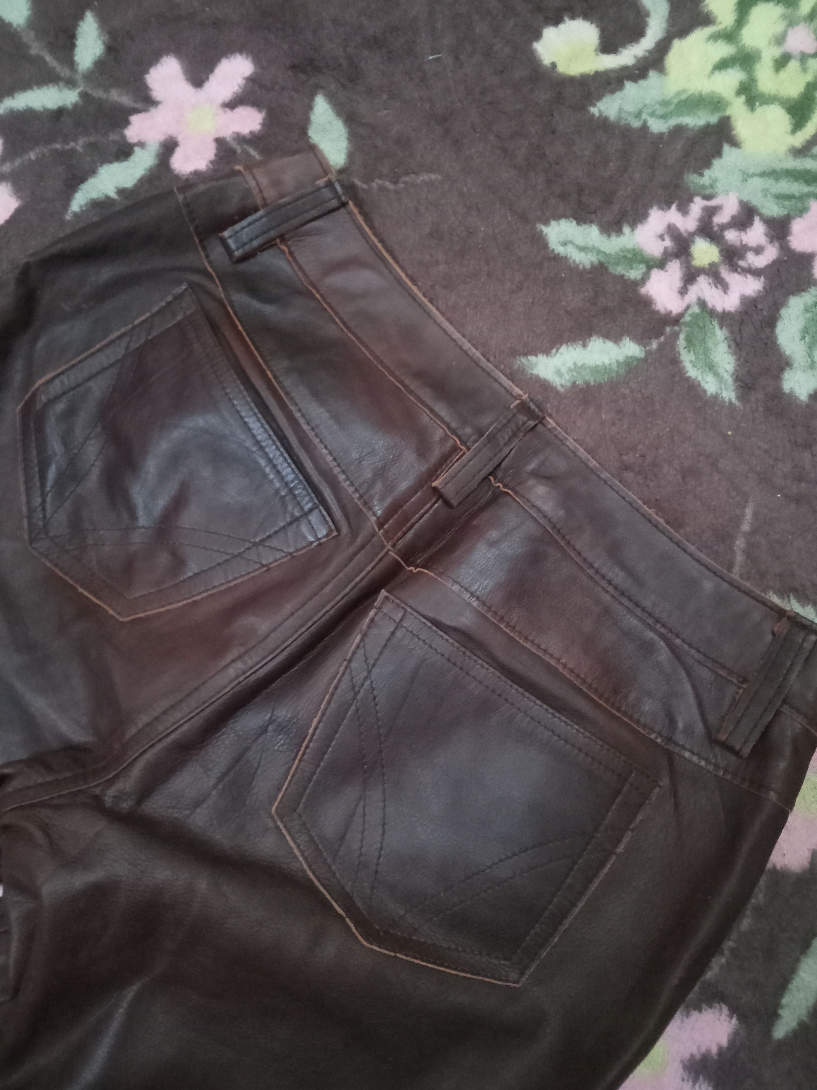 Other Acide Flare Cow Leather Pants Size 29" - 7 Thumbnail