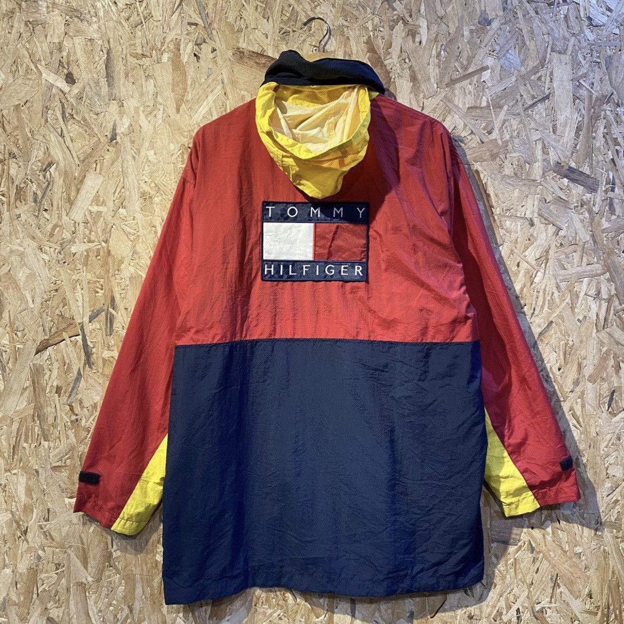 Vintage 90s Tommy Hilfiger Multi Color Block Big Flag Jacket