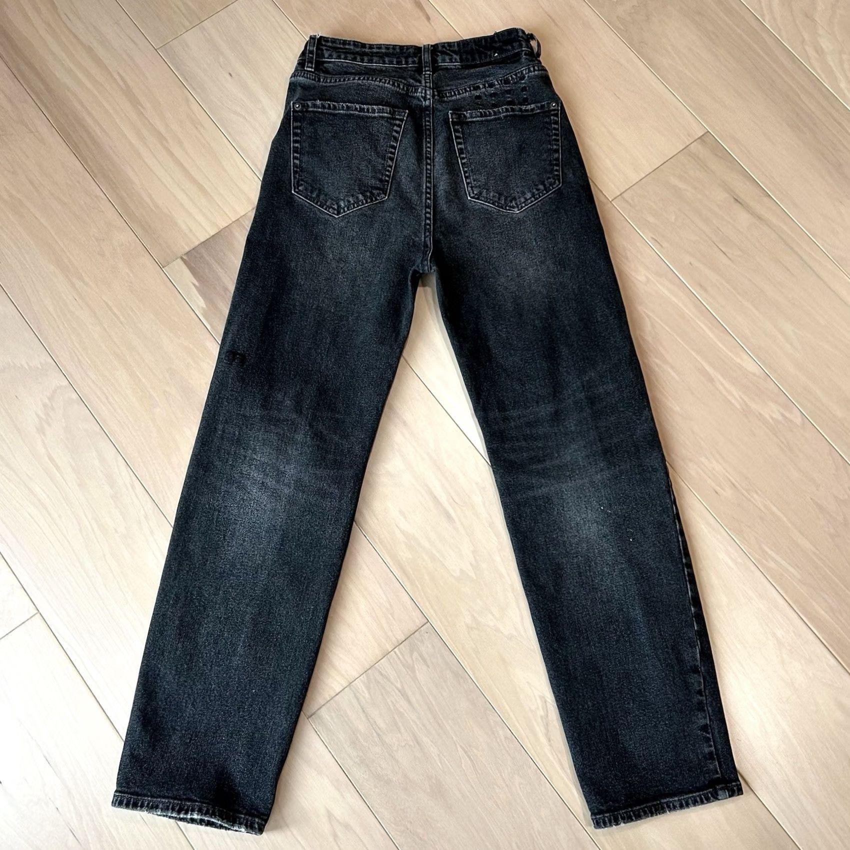 Ksubi VINTAGE? No — Ksubi Black Denim Jeans Straight Leg Woman 27x29 High Rise Urban Fashion 5-Pocket Style Womens Jeans Size 27" / US 4 / IT 40 - 3 Thumbnail