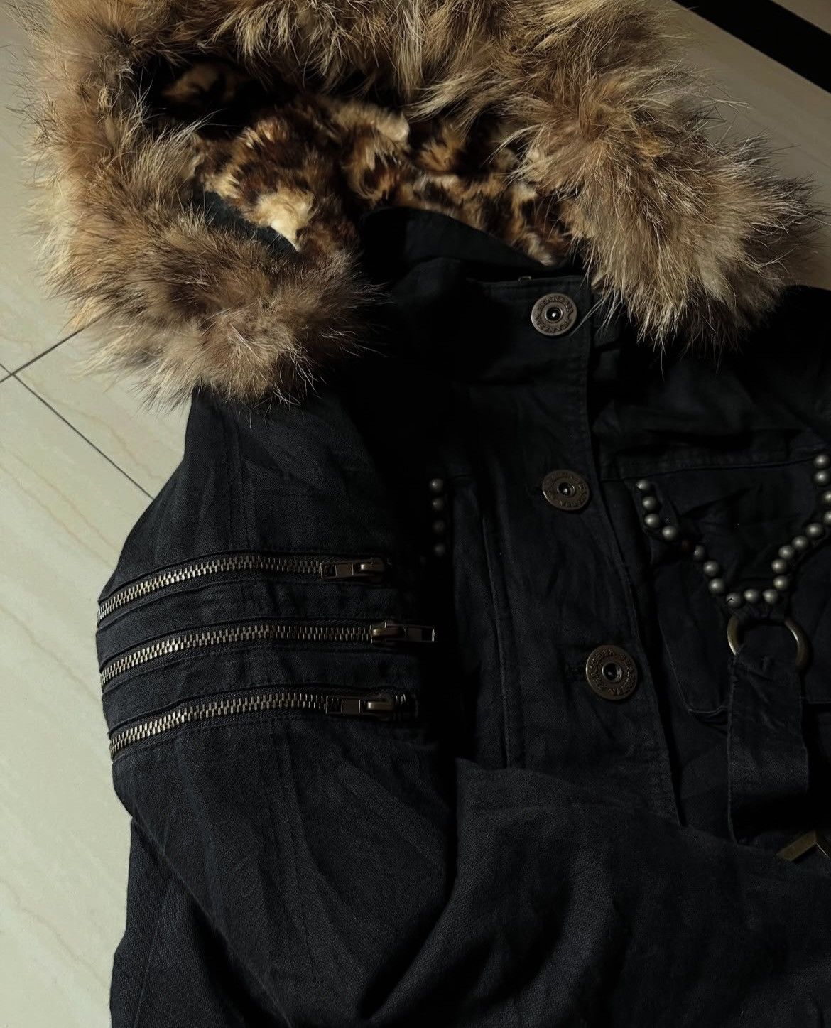 If Six Was Nine × Japanese Brand Vintage D.I.A Fur Racoon Parka Jacket Detachable Hood Size US L / EU 52-54 / 3 - 4 Thumbnail