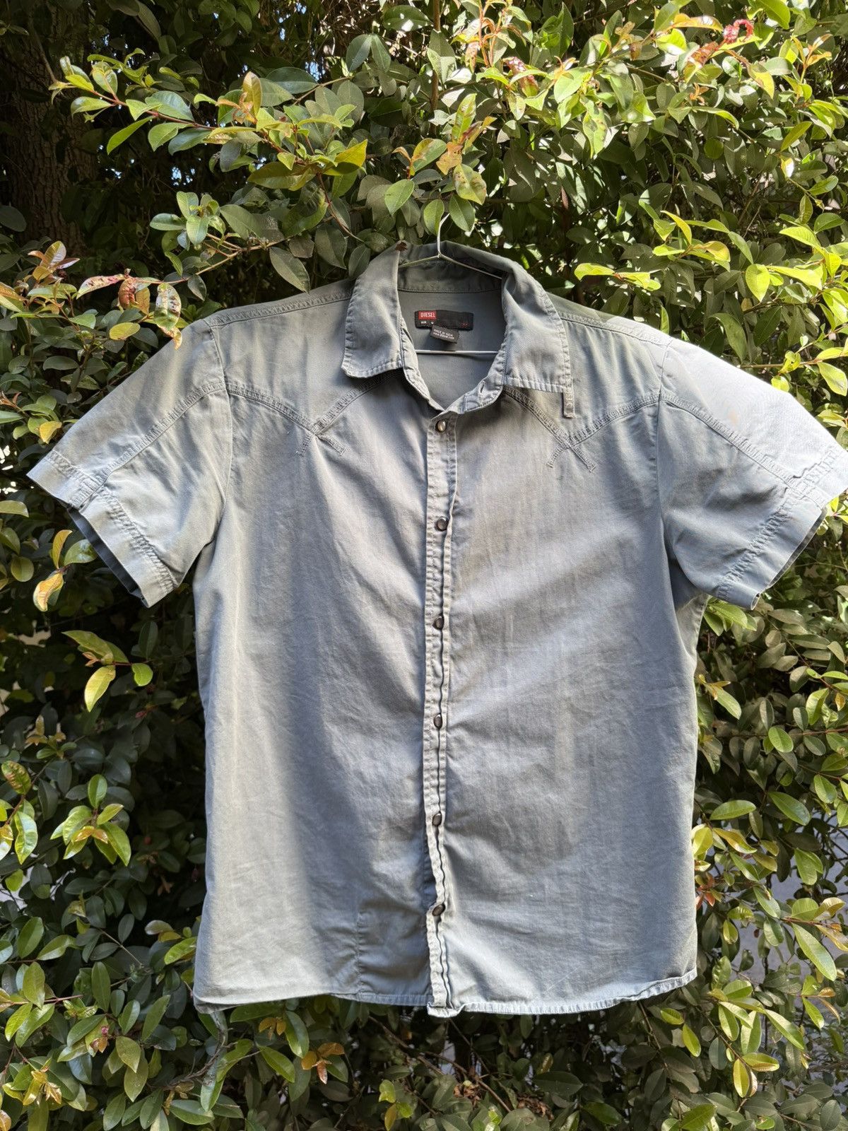 Diesel Vintage Diesel Shot Sleeve Hiking Short Sleeve Button Up Size US M / EU 48-50 / 2 - 1 Thumbnail