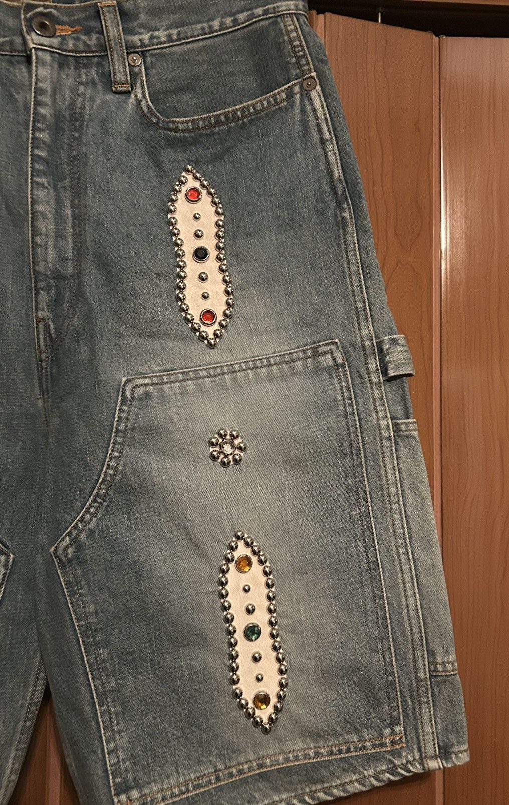 Kapital Kapital studs 14oz denim Shorts 34inch Size US 34 / EU 50 - 6 Thumbnail