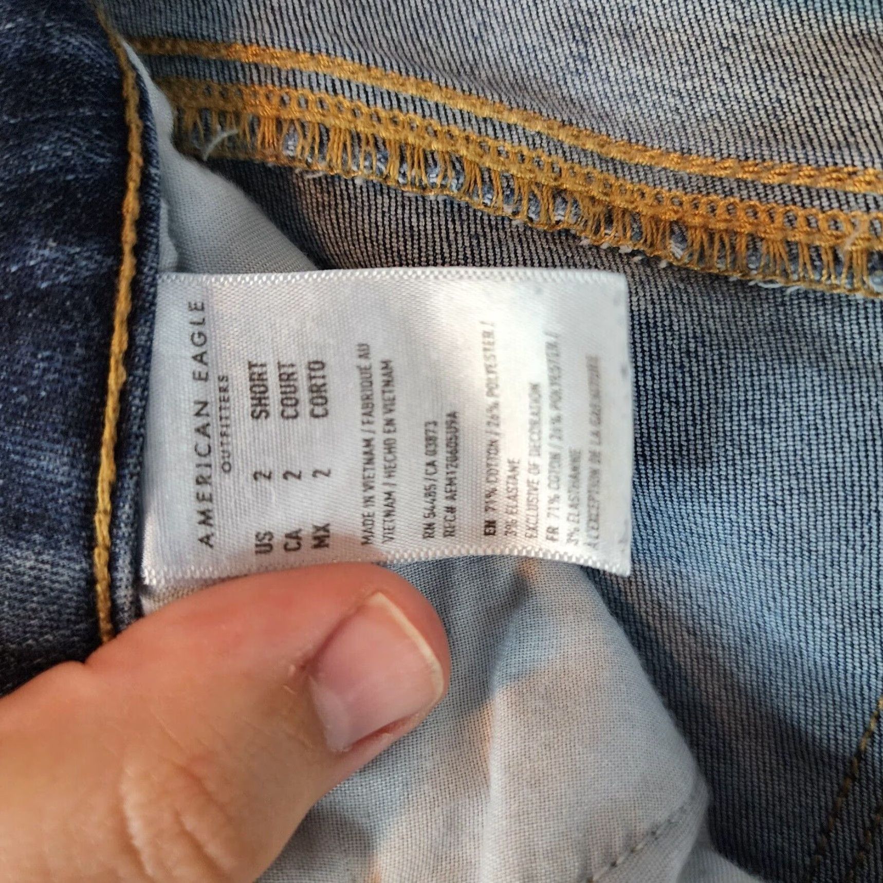 American Eagle Outfitters American Eagle Skinny Distressed Blue Jeans Womens Size 2 Short Size 26" / US 2 / IT 38 - 4 Thumbnail