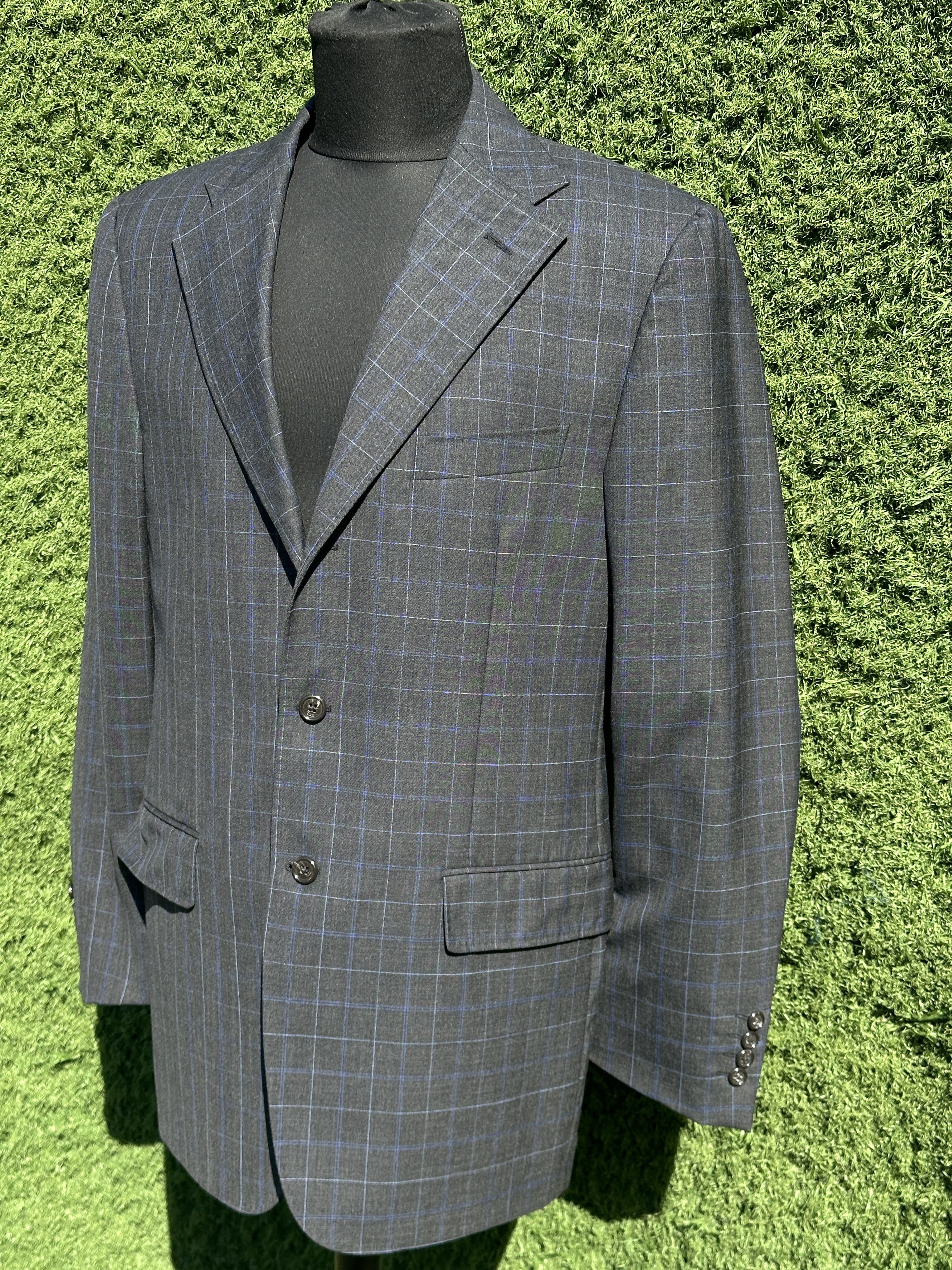 Corneliani Corneliani CC Collection Wool Blue Suit Jacket 52 7R Size 52R - 7 Thumbnail