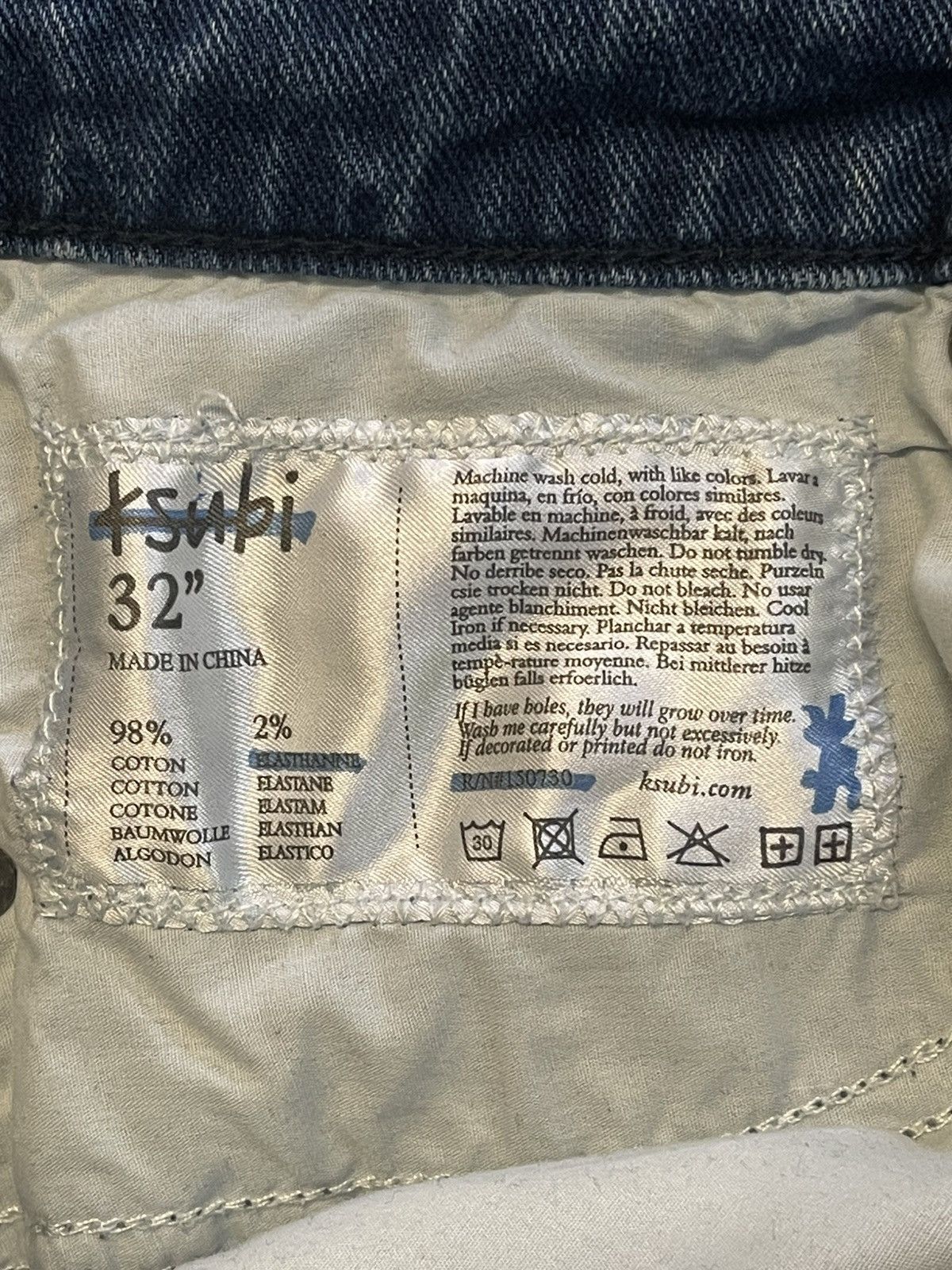 Ksubi Size 32 - Ksubi Light Blue Distressed Jeans Size US 32 / EU 48 - 9 Thumbnail