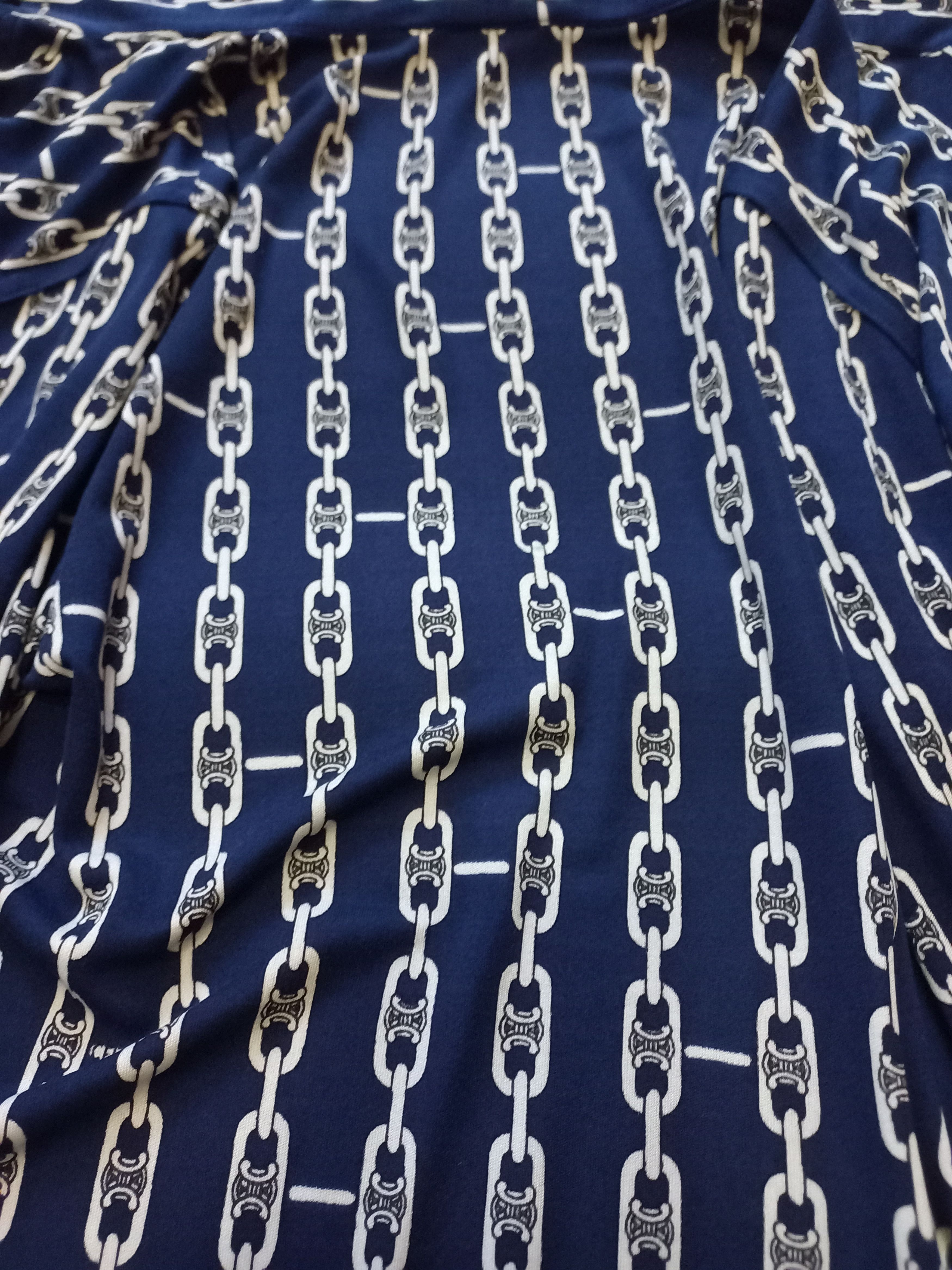 Celine × Vintage Shirt Celine Blue Womens, Pure Shilk 100 Size L / US 10 / IT 46 - 17 Thumbnail