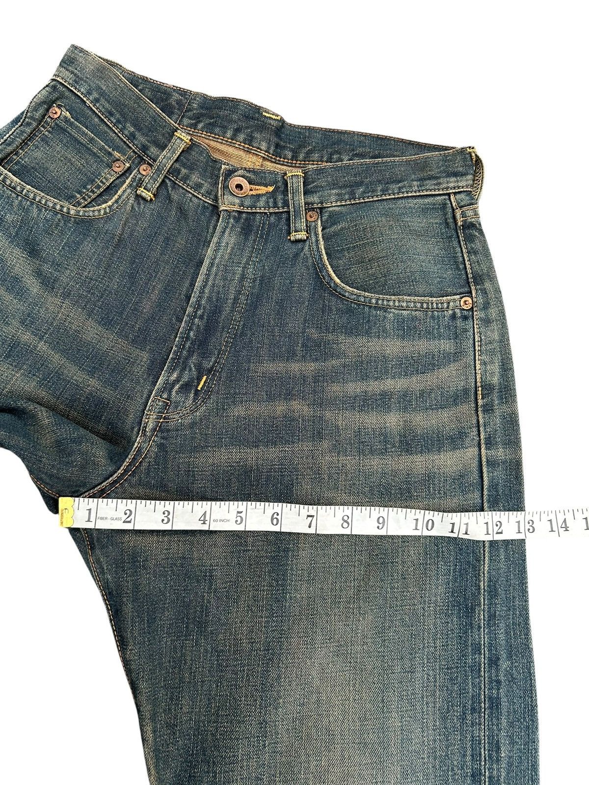 Kapital VINTAGE EDWIN 505 SELVEDGE BAGGY RUSTY DISTRESSED DENIM JEAN Size US 28 / EU 44 - 13 Thumbnail