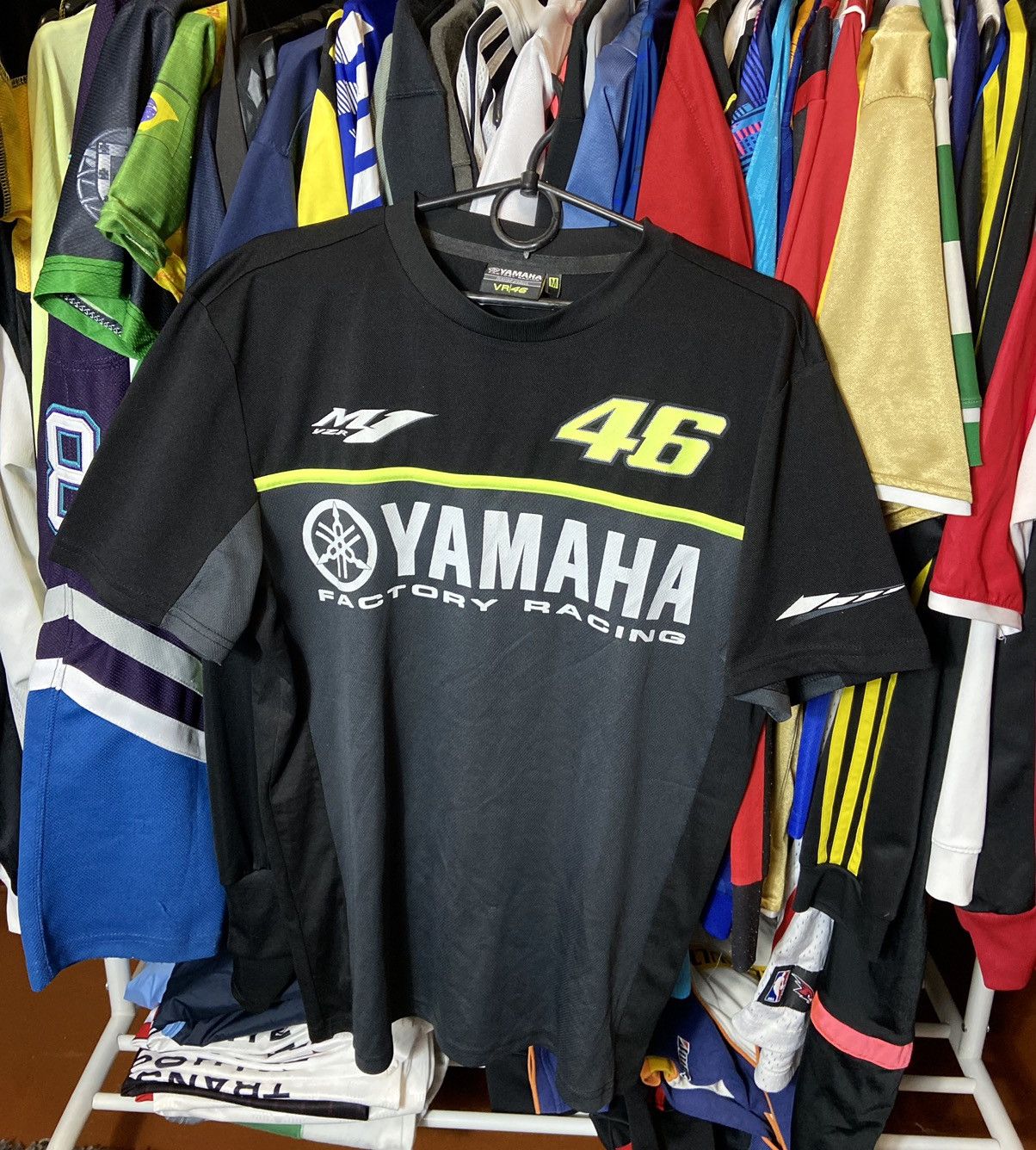 Vintage × Yamaha VINTAGE 00s YAMAHA 46 RACING POLYESTER NASCAR ADULT T-SHIRT Size US M / EU 48-50 / 2 - 1 Thumbnail