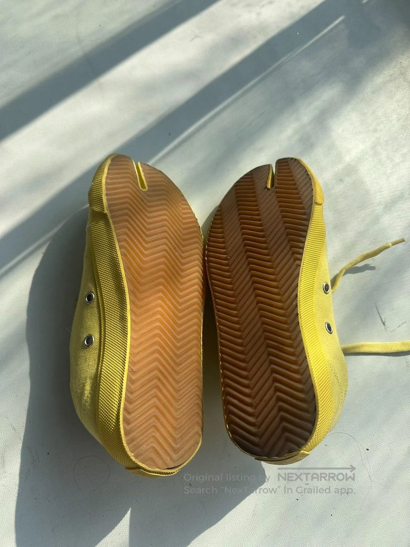 Maison Margiela Maison Margiela Yellow Tabi Split-Toe Shoes. Size US 6 / IT 36 - 3 Thumbnail