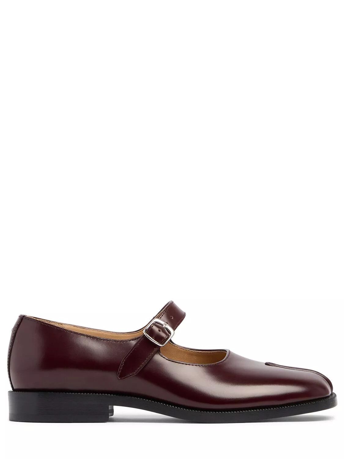 MAISON MARGIELA Tabi Bordeaux Leather Mary-Janes New