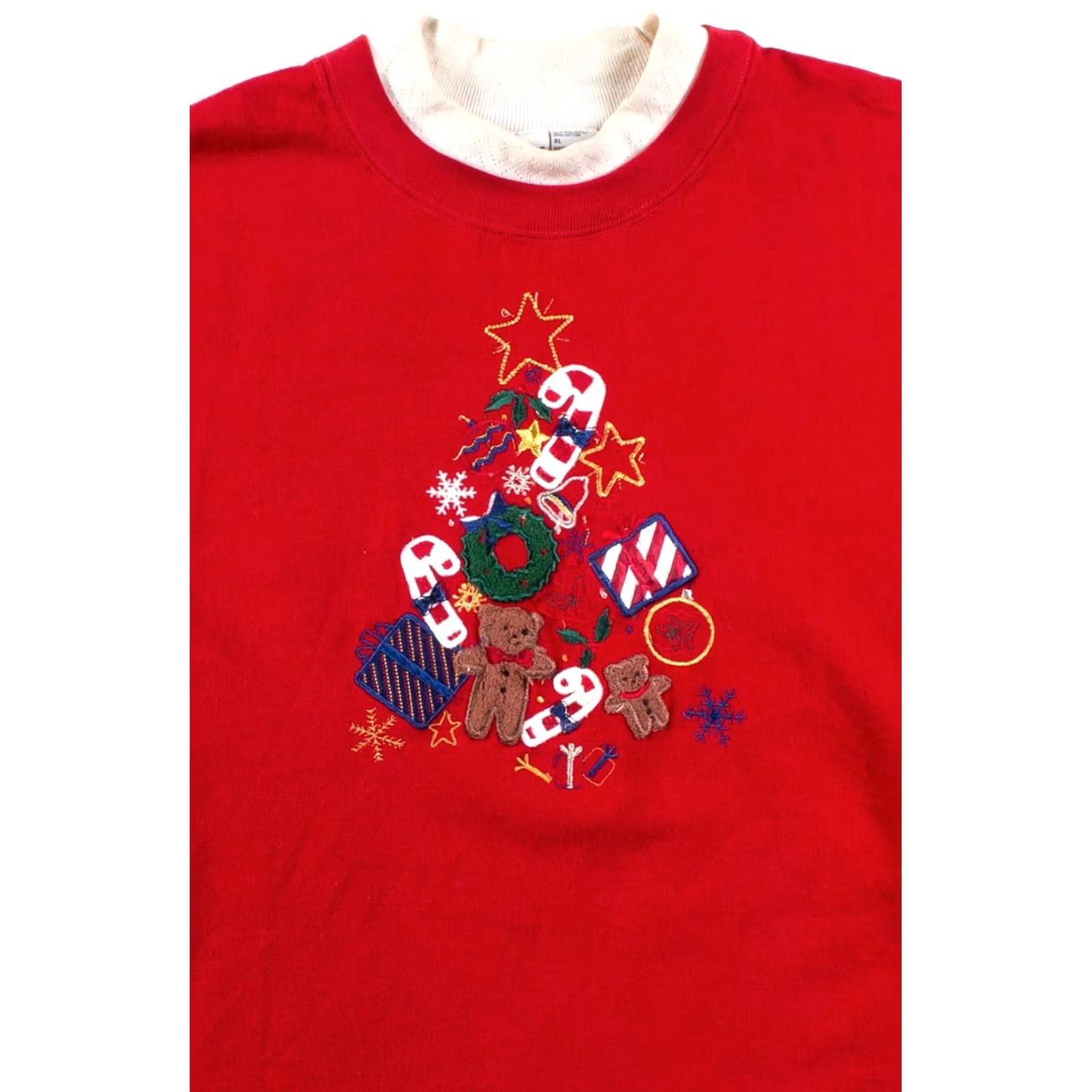 Vintage VINTAGE Red Bobbie Brooks Sweatshirt Christmas Ugly 56280 X-Large Red Polyester / Cotton Mens Womens 90s Size XL / US 12-14 / IT 48-50 - 2 Thumbnail
