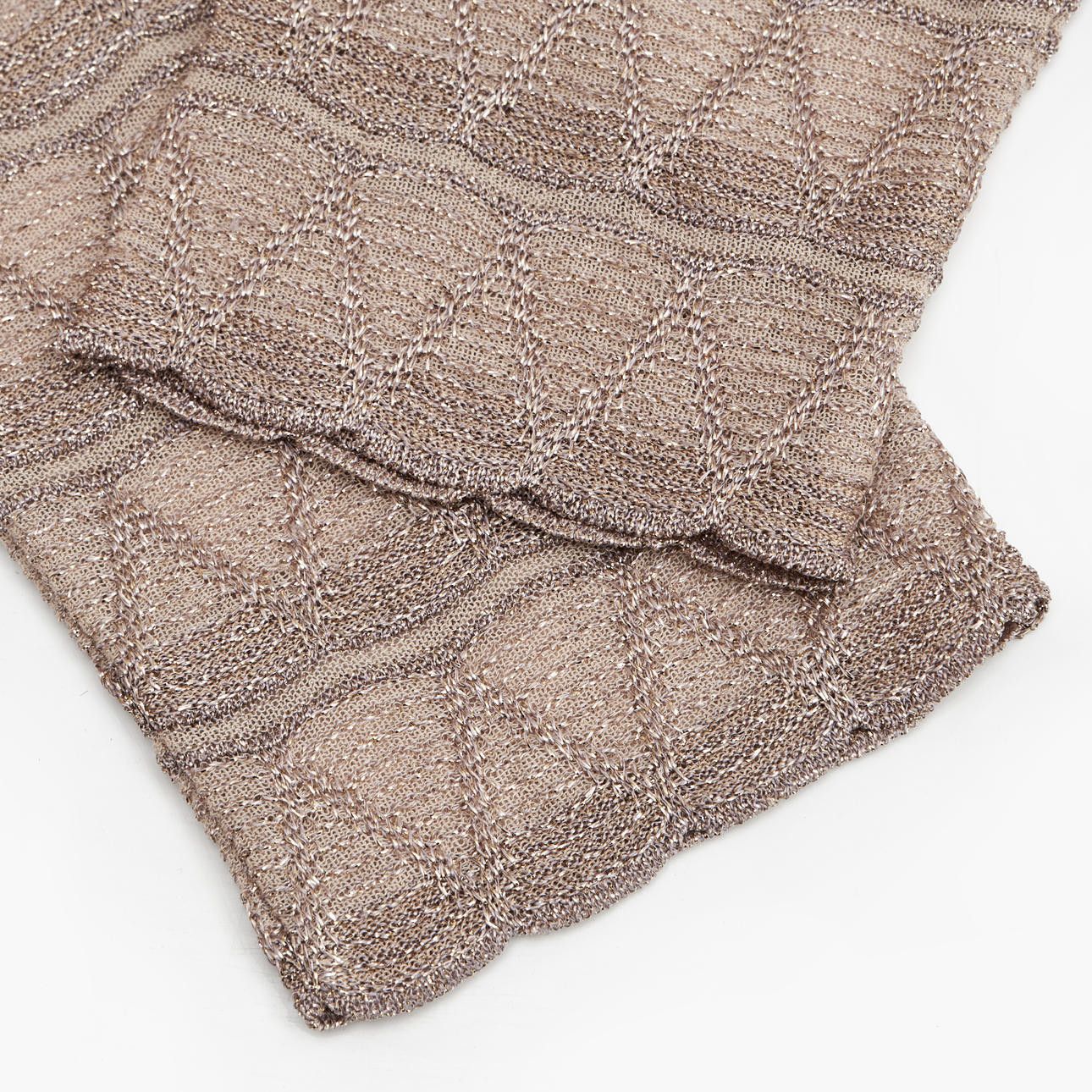 Missoni Luxury Missoni sweater beige shiny knit Shirt Long Sleeve Size M / US 6-8 / IT 42-44 - 4 Thumbnail