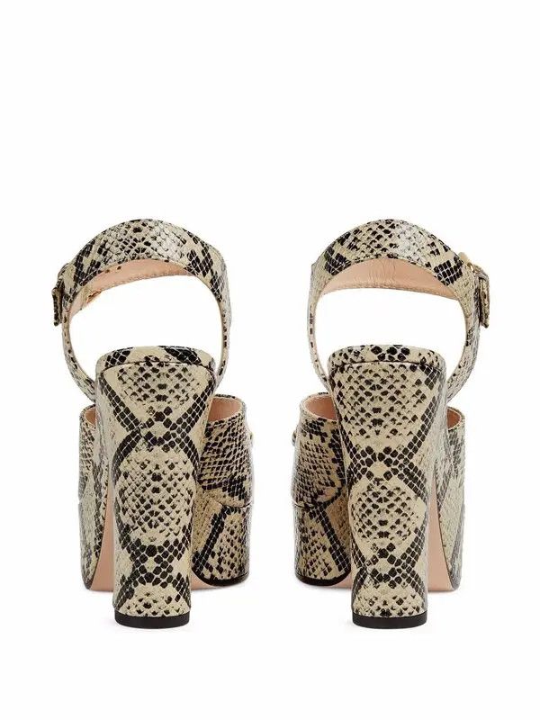 Gucci o1s1wg110225 Women's Platform Sandals Horsebit in Multicolor Size US 10 / IT 40 - 3 Thumbnail