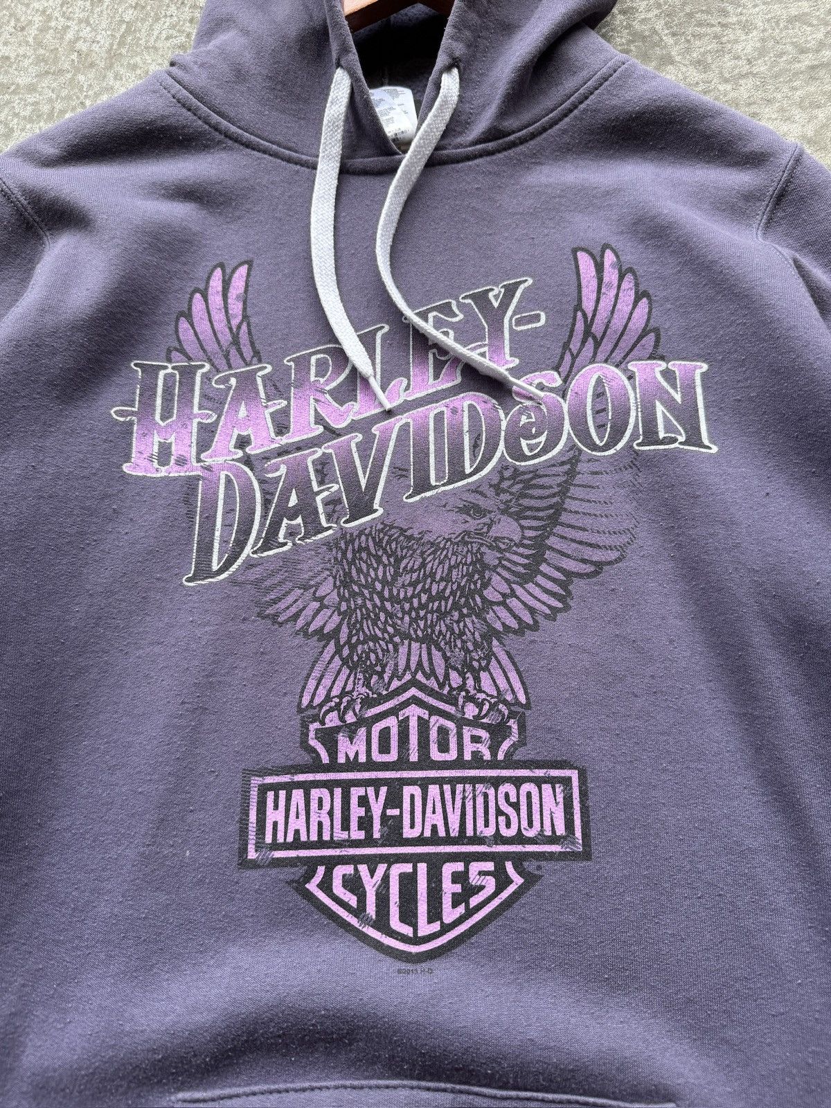 Harley Davidson × Japanese Brand Vintage Y2K Harley Davidson purple pullover baggy hoodie Size US XL / EU 56 / 4 - 2 Thumbnail