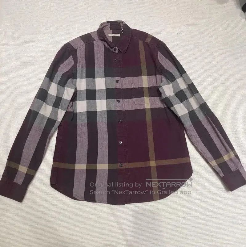 Burberry Burberry Long Sleeve Plaid Shirt for Women. Size L / US 10 / IT 46 - 1 Thumbnail