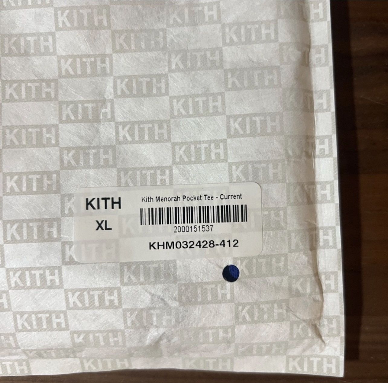Kith Kith Menorah Pocket Tee in Current (Blue) Men’s Size XL Size US XL / EU 56 / 4 - 6 Thumbnail
