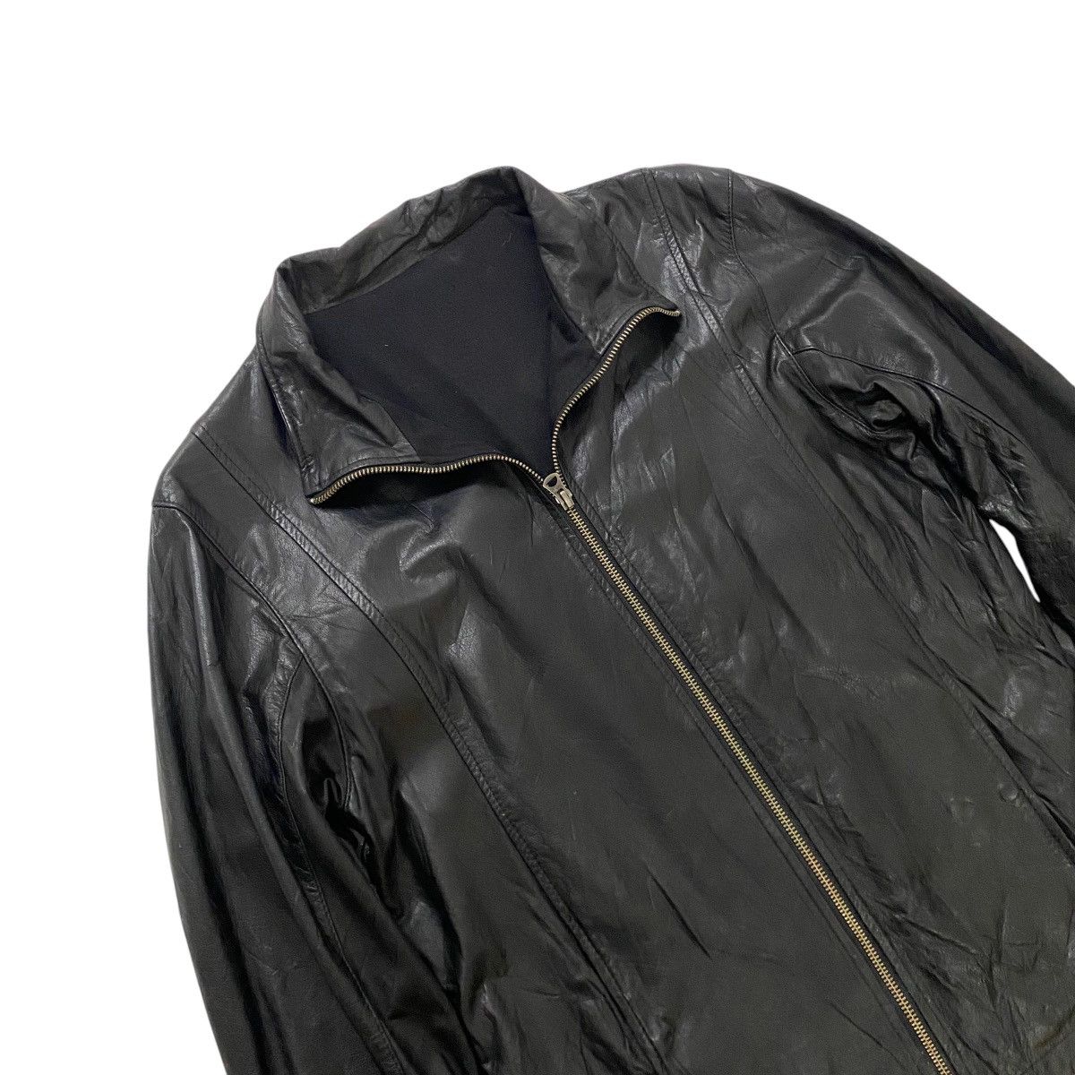 ☀️Vintage Shama leather biker zipper jacket size 42