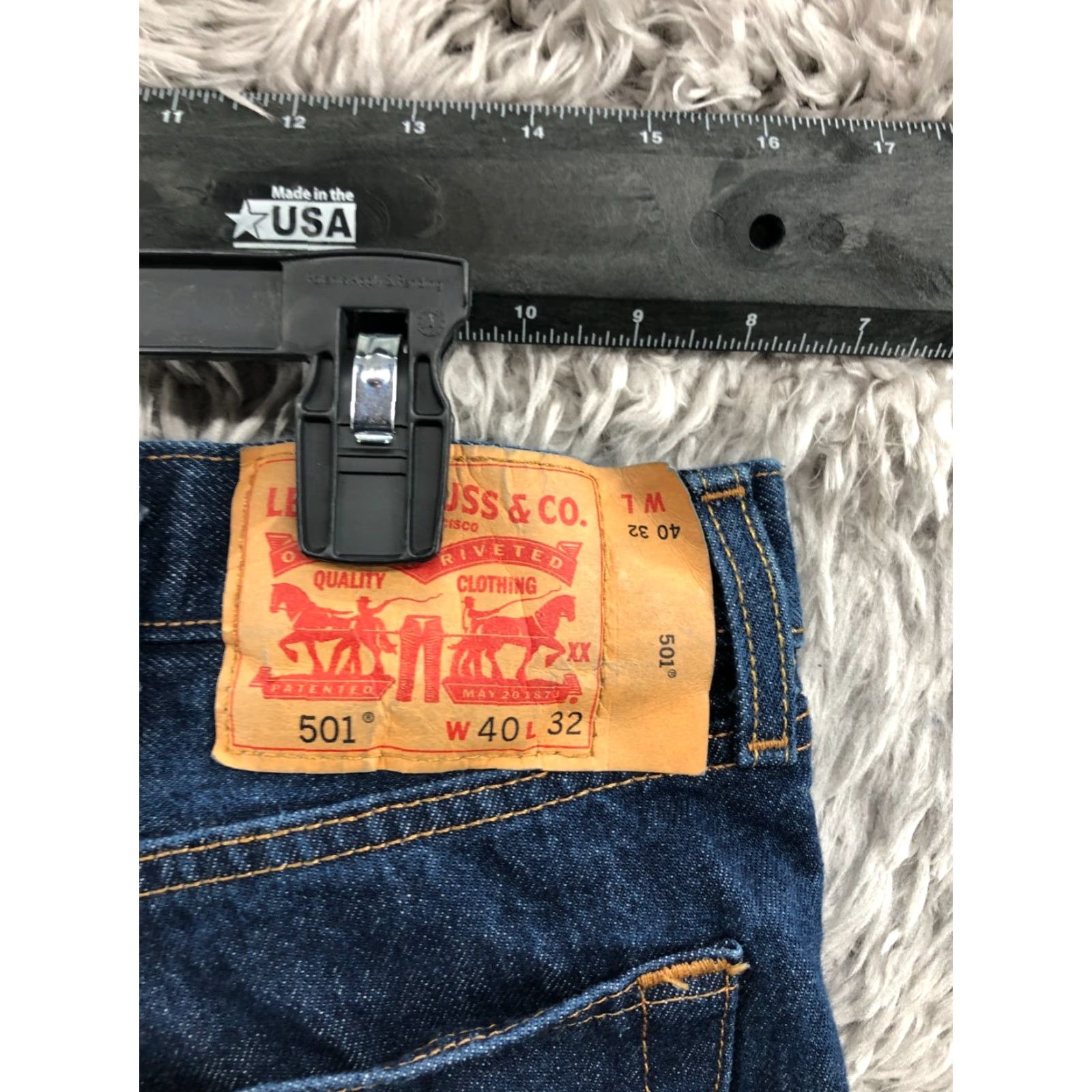 Old Navy VINTAGE Old Navy 501 Straight Jeans 40x32 Mens Mid Rise Dark Wash Blue Button Fly Size US 40 / EU 56 - 7 Thumbnail