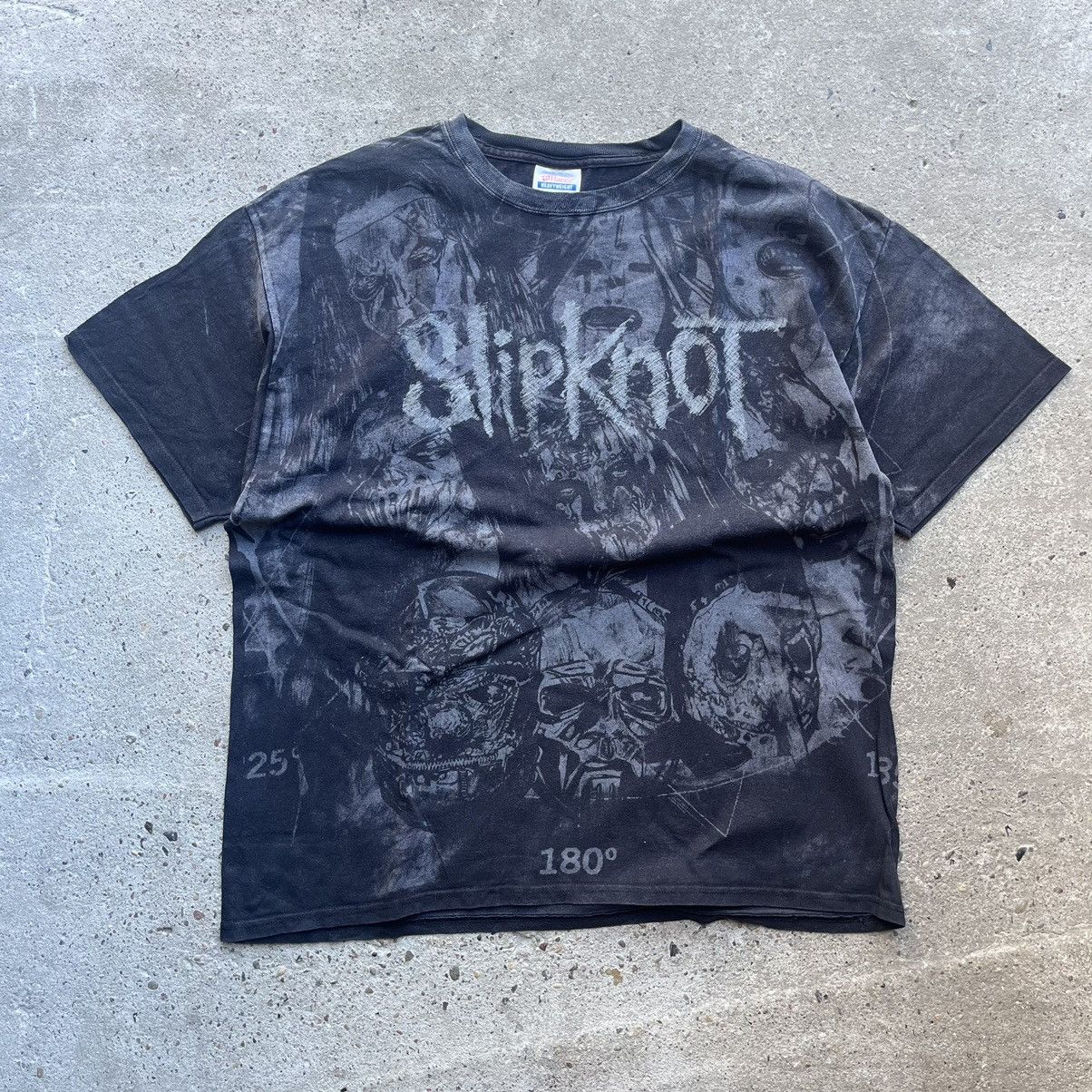 Affliction × Slipknot × Vintage Vintage 00’s Slipknot Metal full OverPrint Band tee hanes Size US XL / EU 56 / 4 - 1 Thumbnail