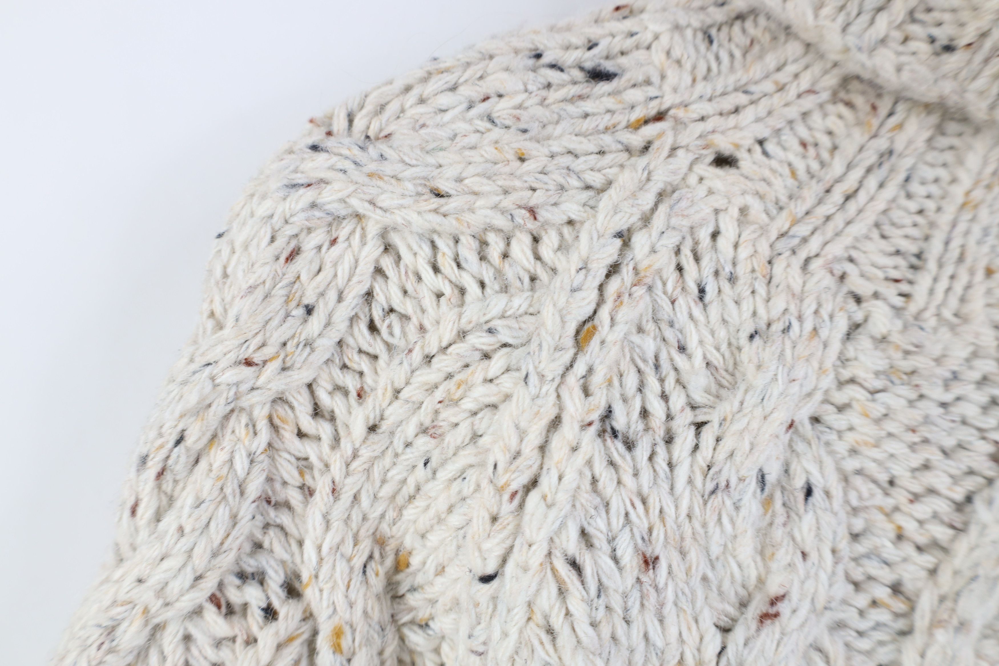 Vintage Vintage 90s Wool Blend Chunky Fisherman Turtleneck Sweater Size S / US 4 / IT 40 - 4 Thumbnail