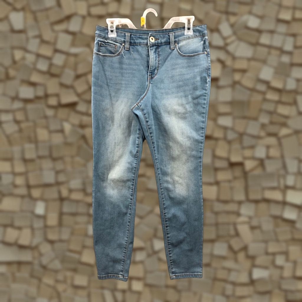 Vintage Style & Co Jeans Skinny Dark Wash Mid Rise 8 Womens Denim Blue 28 Inseam 5-Pocket Regular Size 8 Jeans Womens Size 30" / US 8 / IT 44 - 1 Thumbnail