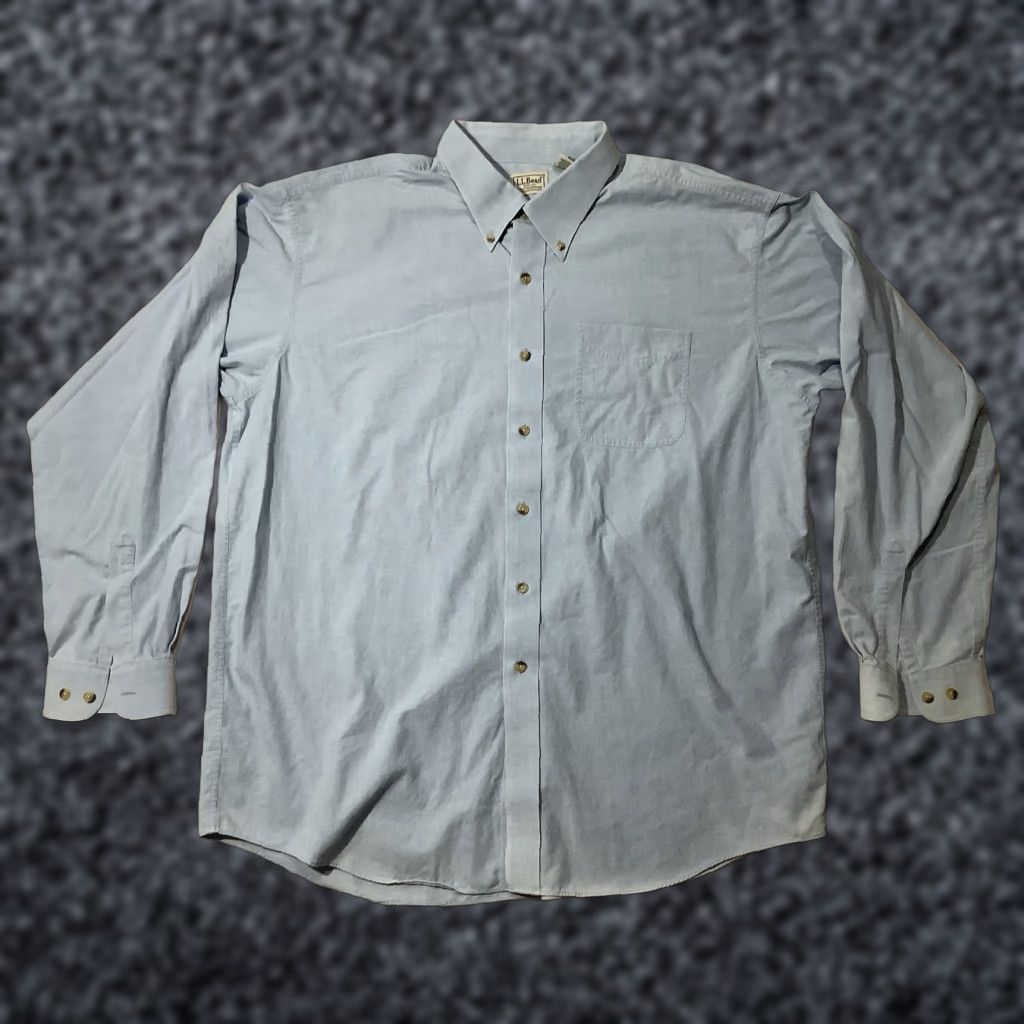 Vintage L.L. Bean Button-Up Shirt XL Blue Men’s Long Sleeve Button-Down Collar Shirt Size US XL / EU 56 / 4 - 1 Thumbnail