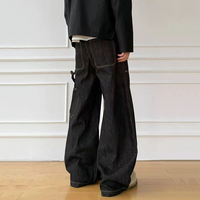 Jean Patchwork Casual Streetwear Jeans Size US 33 - 2 Thumbnail