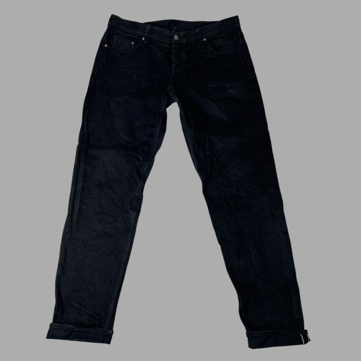 Vintage Selvage black denim jeans Size US 36 / EU 52 - 1 Thumbnail