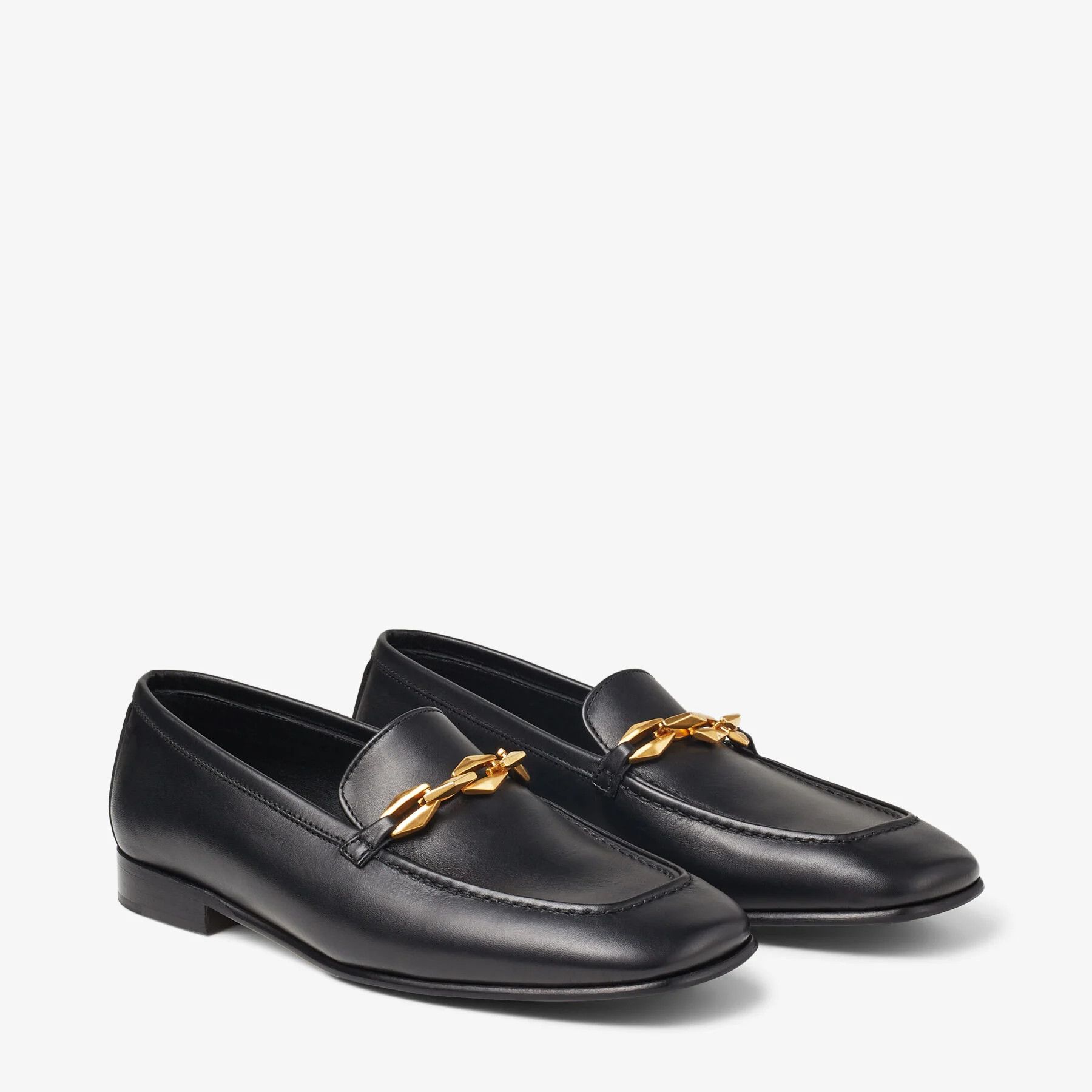 Jimmy Choo o1s22i1n1024 Tilda Loafers in Black Size US 9 / IT 39 - 3 Thumbnail
