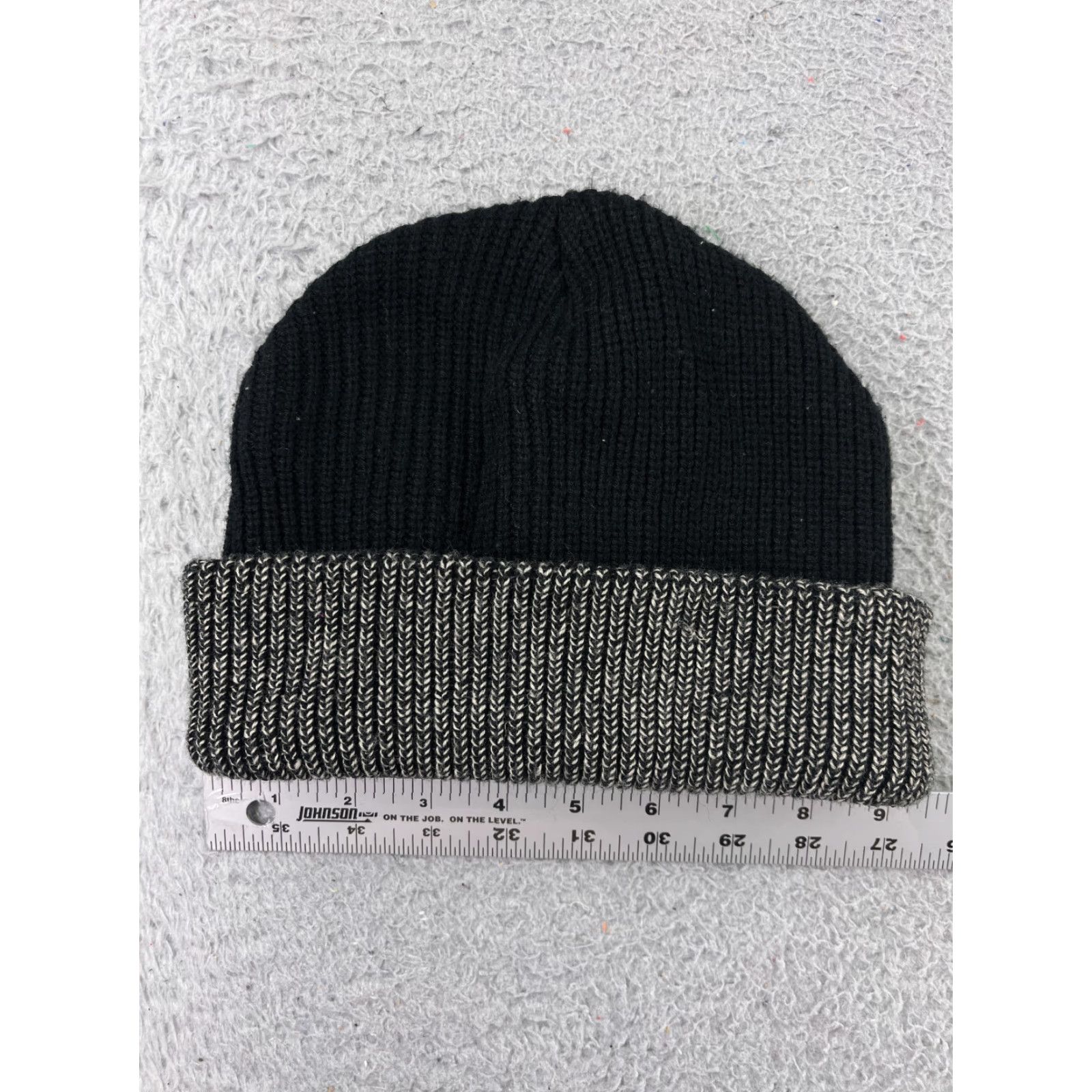 Vintage Walgreen Beanie Knit Hat Adult One Size Black Gray 100% Acrylic Snowboard Ski Winter Mens Size ONE SIZE - 2 Thumbnail