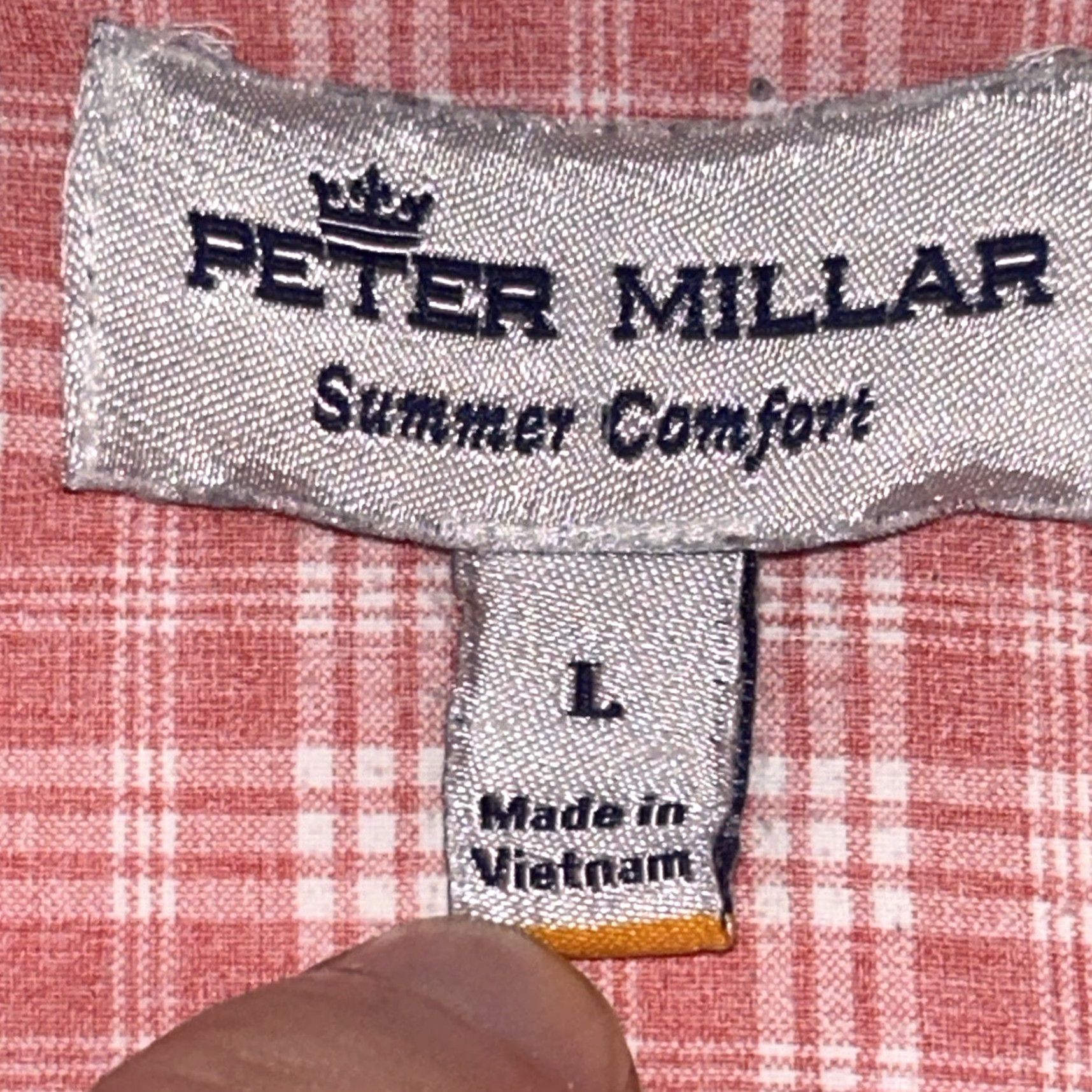 Peter Millar Peter Millar Shirt Mens L Dress Shirt Button-Down Check Pink Salmon Classic Preppy Business Size US L / EU 52-54 / 3 - 3 Thumbnail