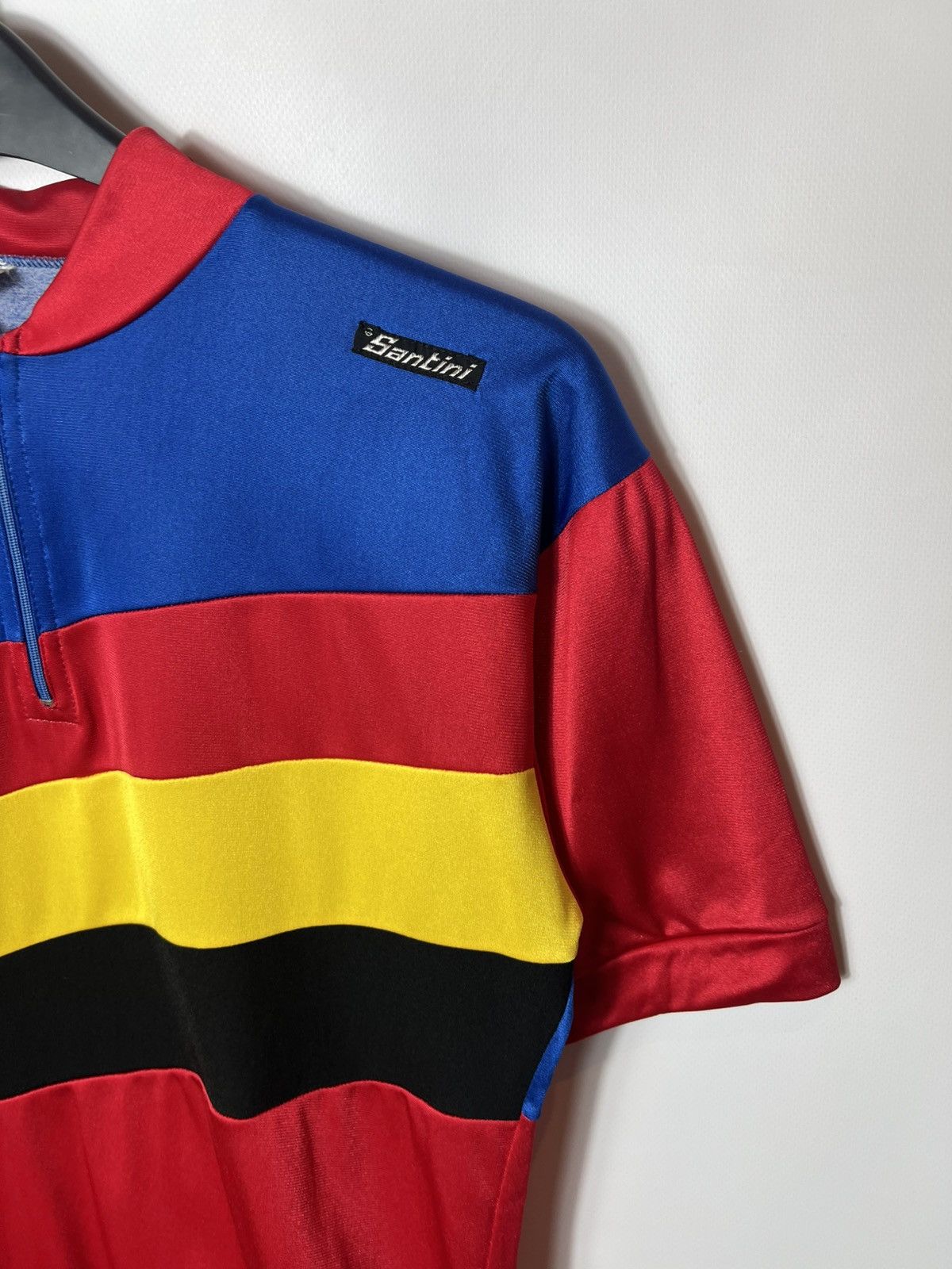 Vintage Very rare 1980s VINTAGE OLD SANTINI CYCLING CYCLES JERSEY Size US M / EU 48-50 / 2 - 4 Thumbnail