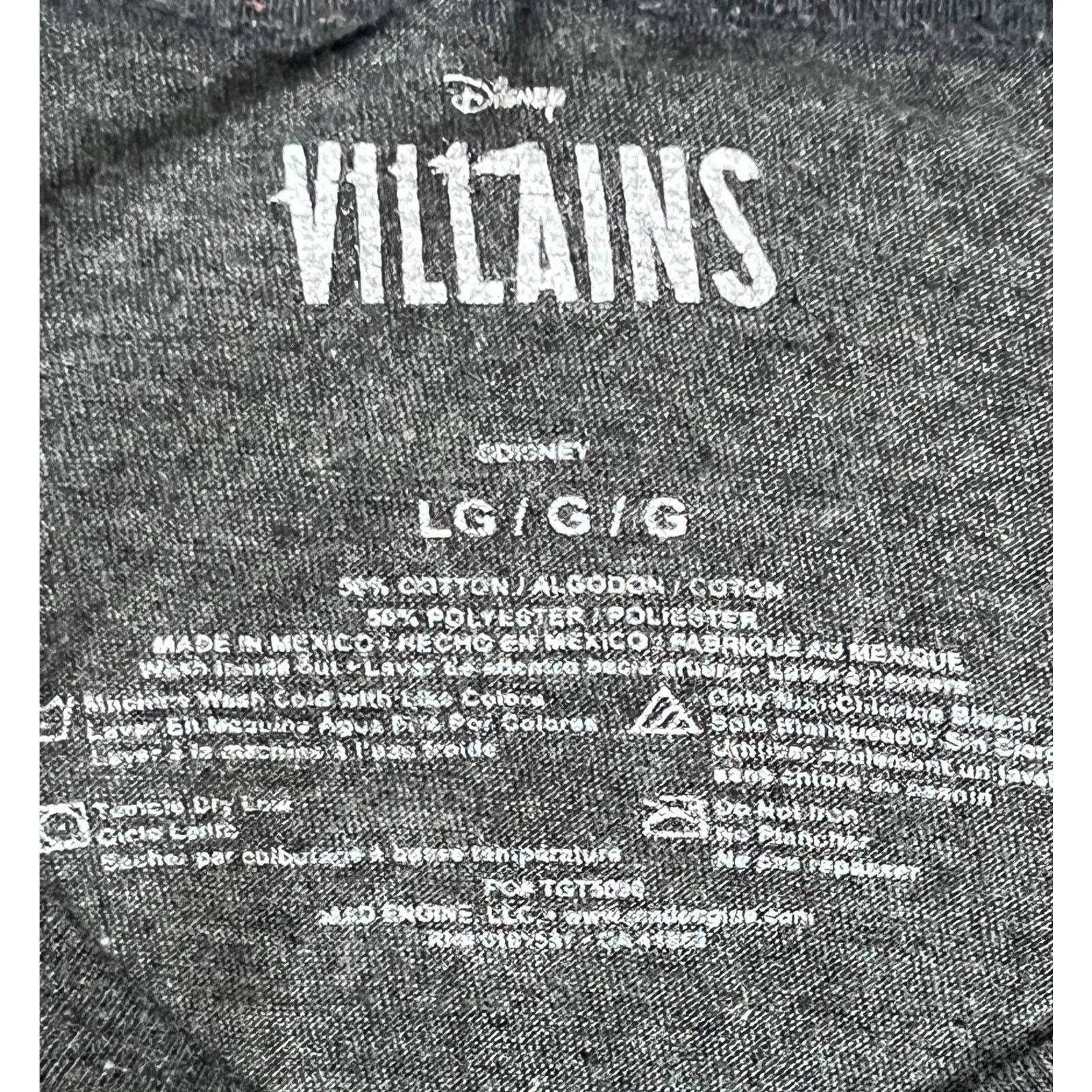 Disney Disney Villains Group of Characters Gray T-Shirt Large - Size US L / EU 52-54 / 3 - 5 Thumbnail