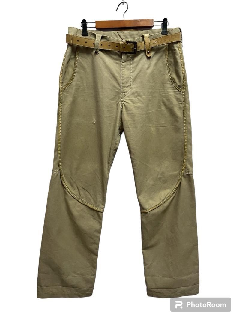 Issey Miyake Issey Miyake Early 2000 A/W Leather Trim Pants with Belt Size US 34 / EU 50 - 1 Thumbnail