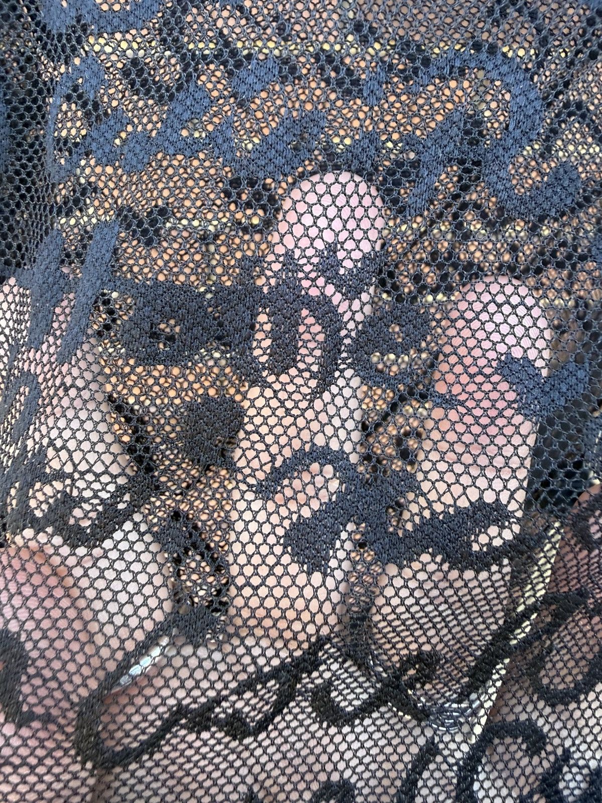 Shein Black Sheer Lace Mesh Long Sleeve Bodysuit Womens Size Large Size L / US 10 / IT 46 - 8 Thumbnail
