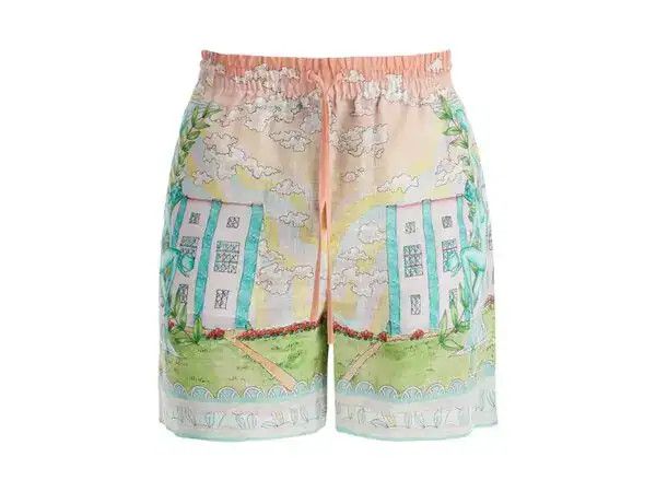Casablanca o1mle0326 Drawstring Linen Shorts in Multicolor Size US 28 / EU 44 - 1 Preview